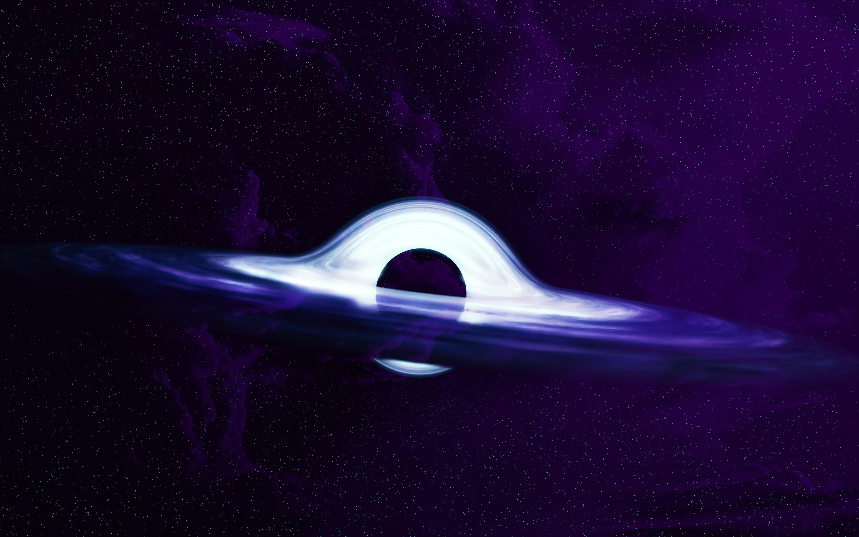 3000x1875 A black hole in the middle of a space filled with stars photo