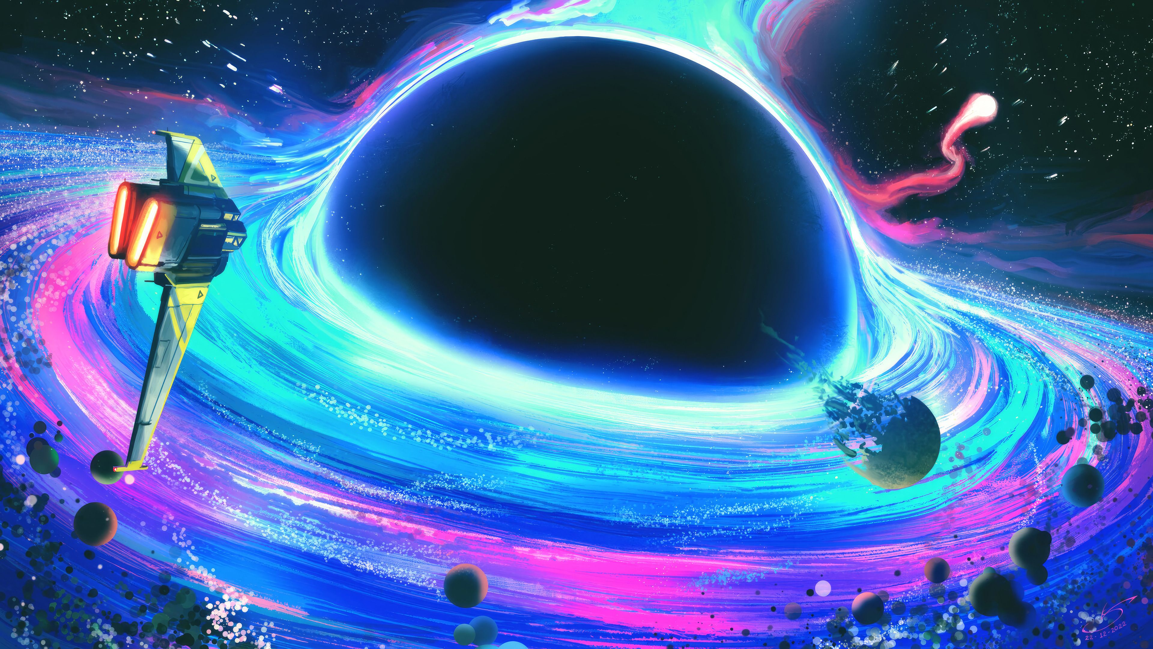 3840x2160 Black Hole Space Wallpaper 4K HD PC a