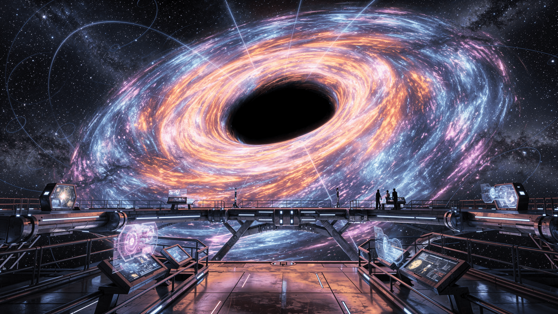 1920x1080 Download Black Hole Space Station Galaxy 4k Ultra HD Wallpaper