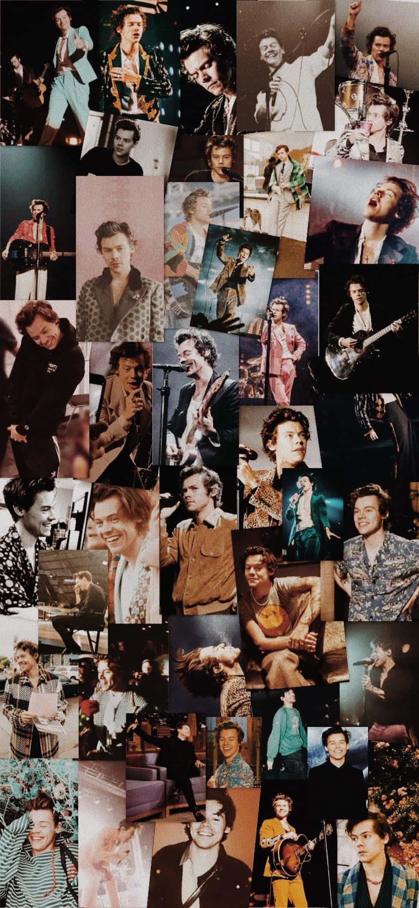 831x1800 Download A Collage of Harry Styles Wallpaper