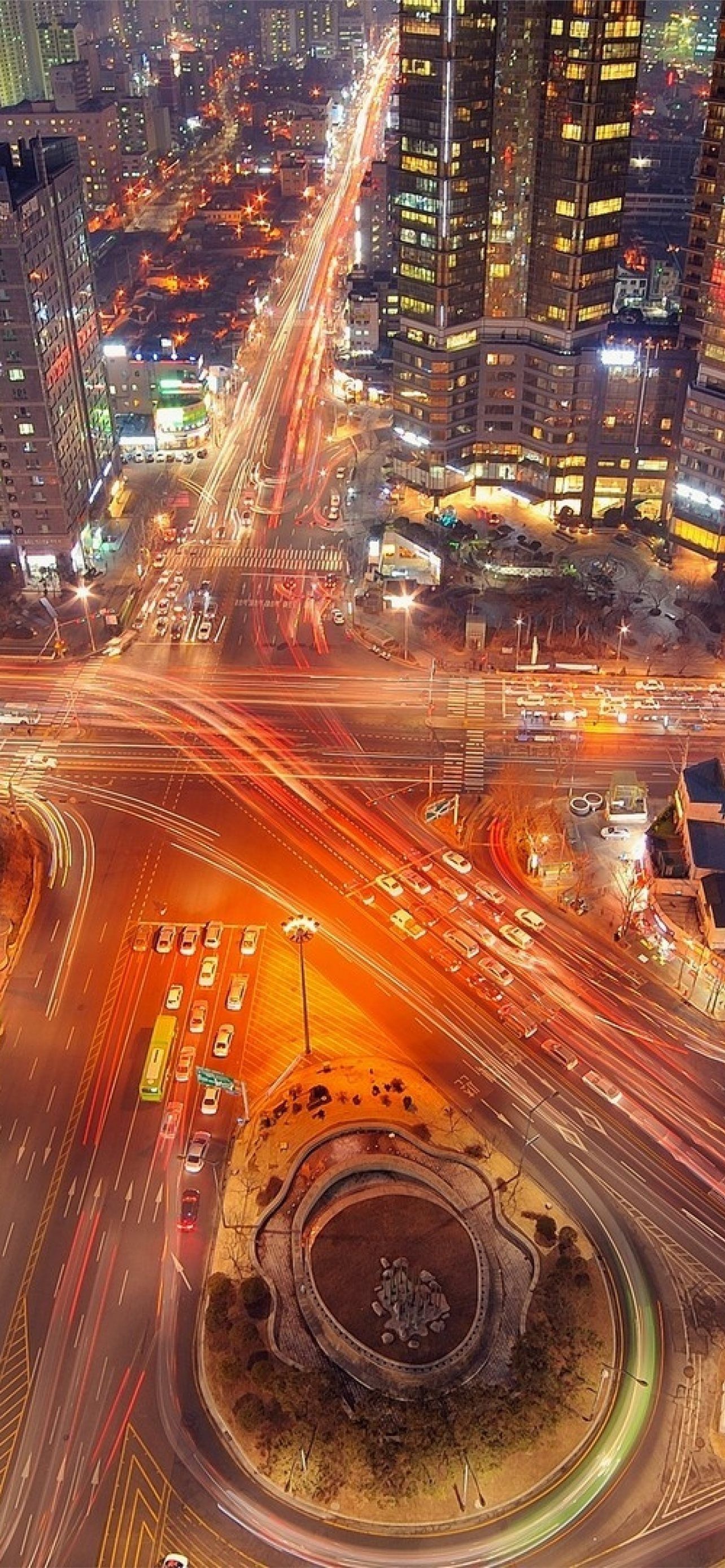 1284x2778 Seoul Roads Buildings South Korea Timelapse for Sa. iPhone Wallpaper Free Download