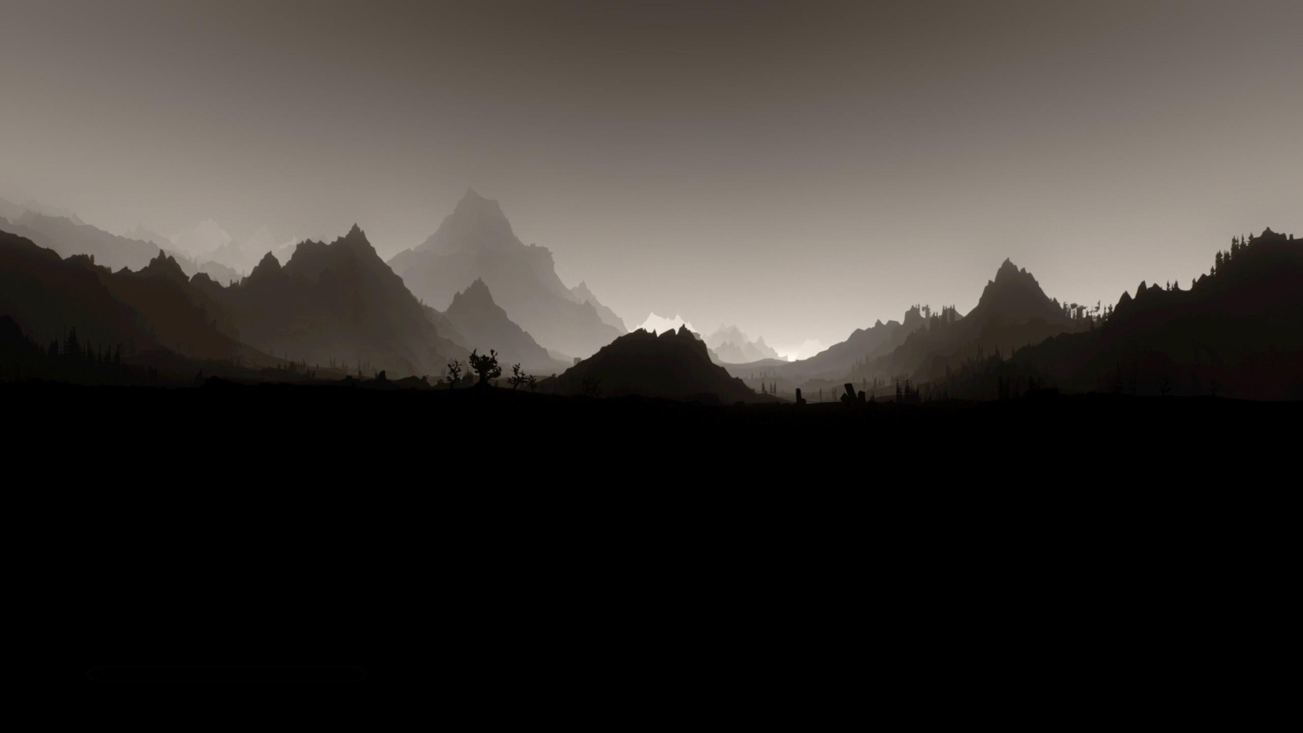 2560x1440 Minimal Landscape Wallpaper