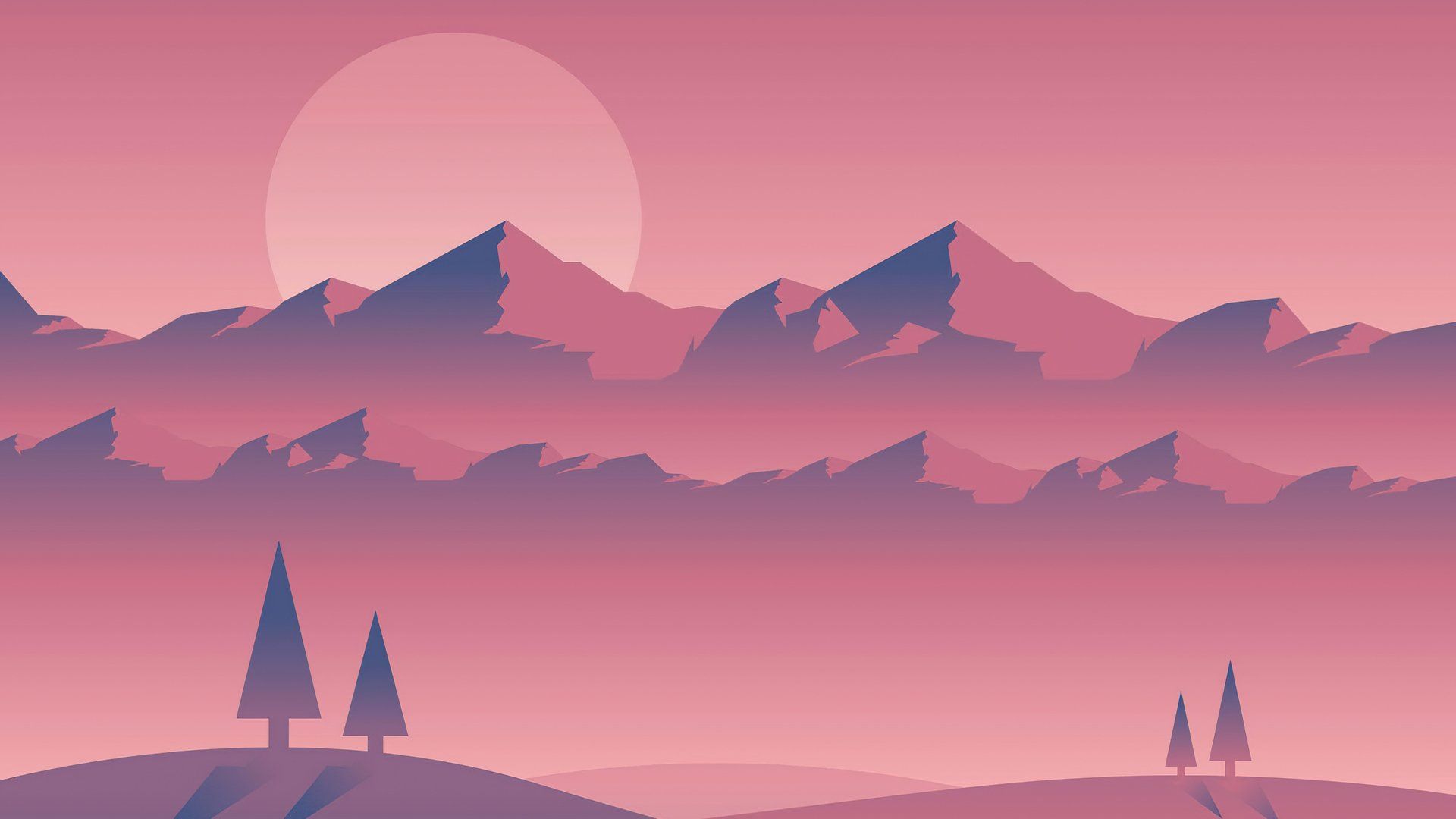 1920x1080 Blushing Peaks