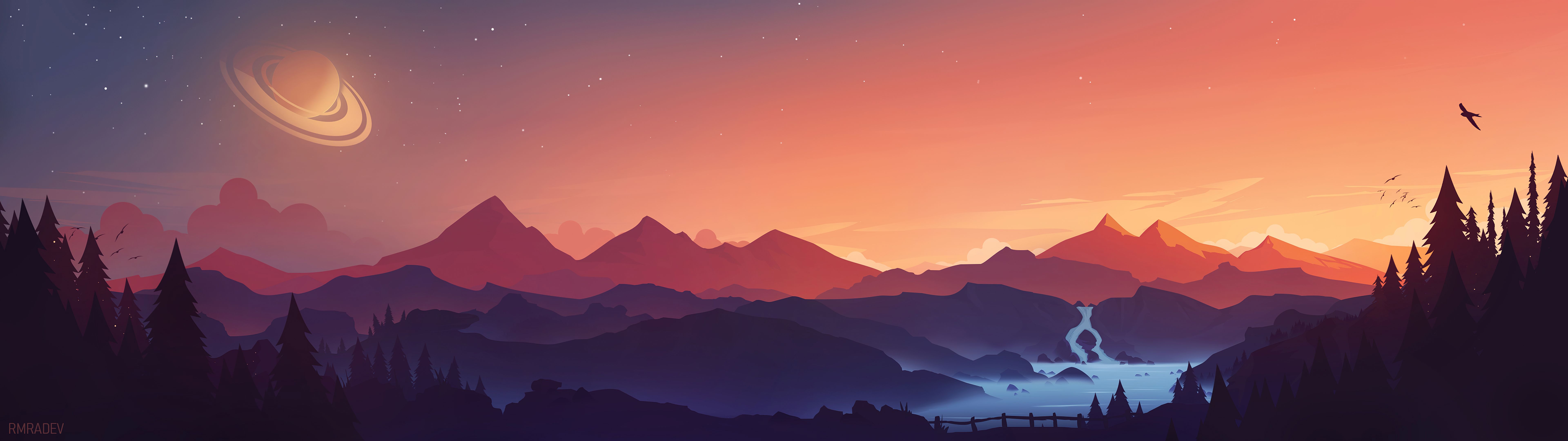 7680x2160 Landscape Minimal Panaromic 8k Wallpaper, HD Artist Wallpaper, 4k Wallpaper, Image, Background, Photos and Picture