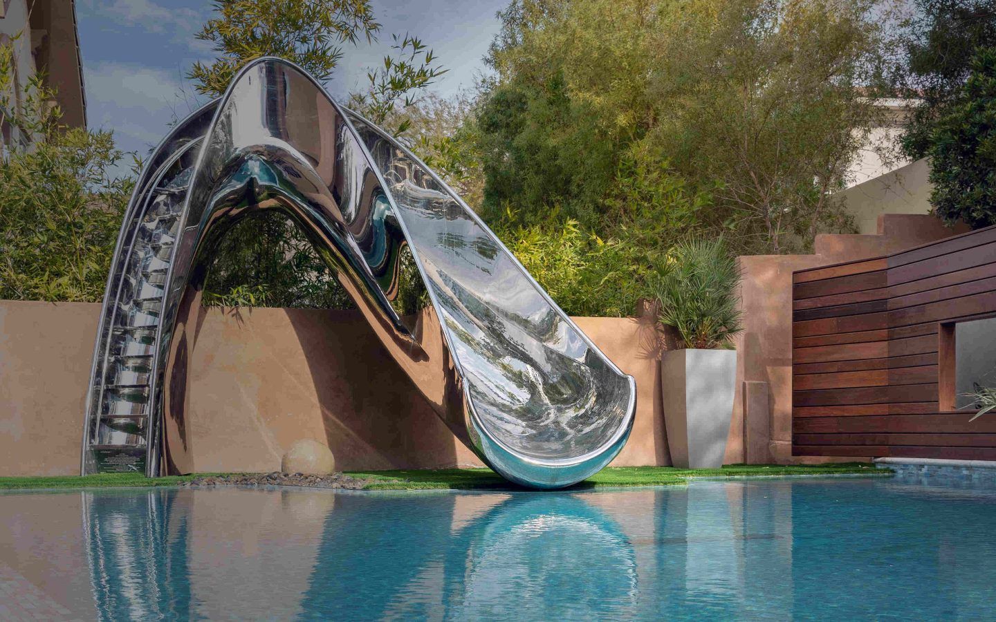 1440x900 Designer Pool Slides. Custom Luxury Slides