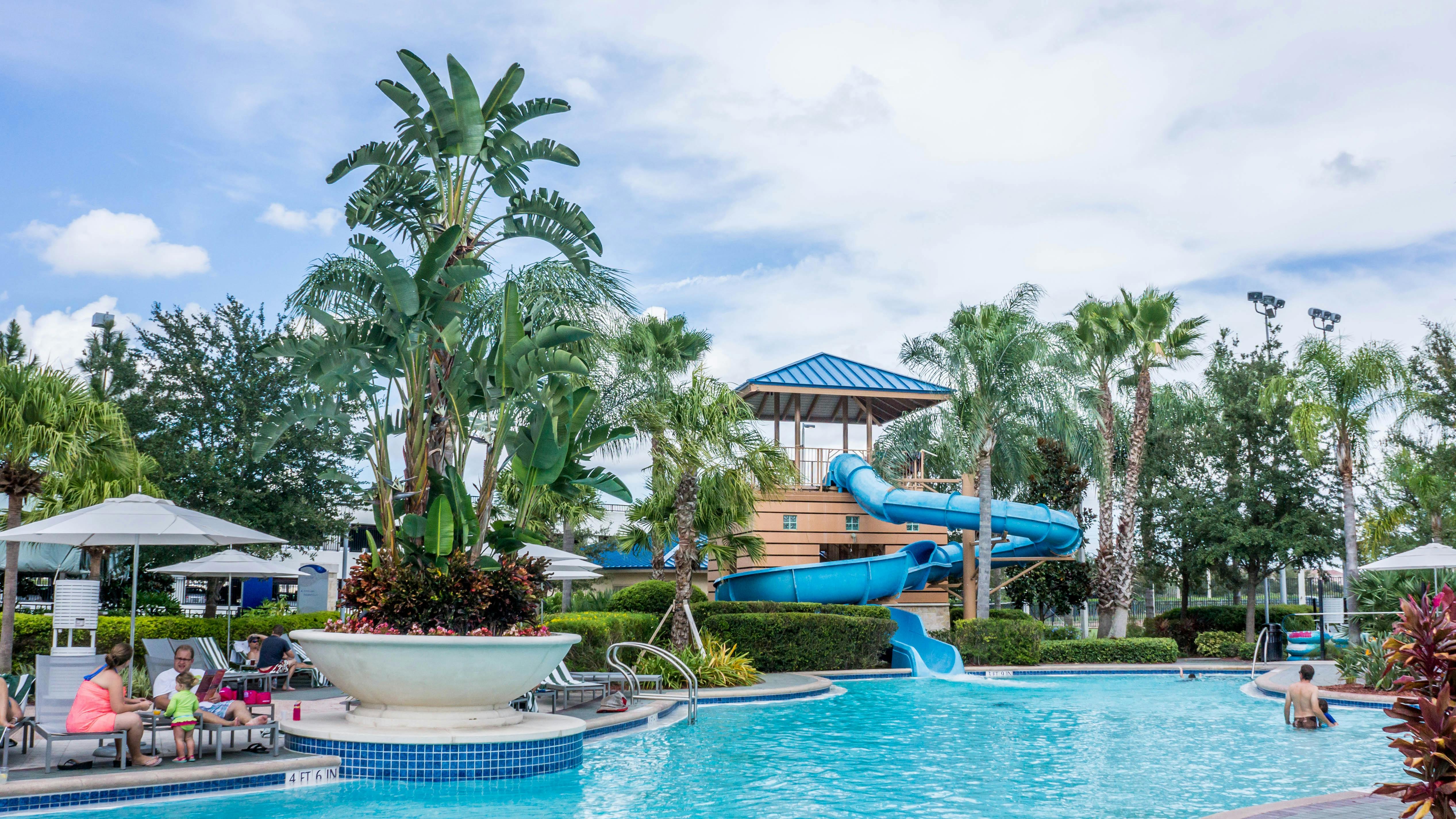 5067x2850 People on Swimming Pool Area · Free