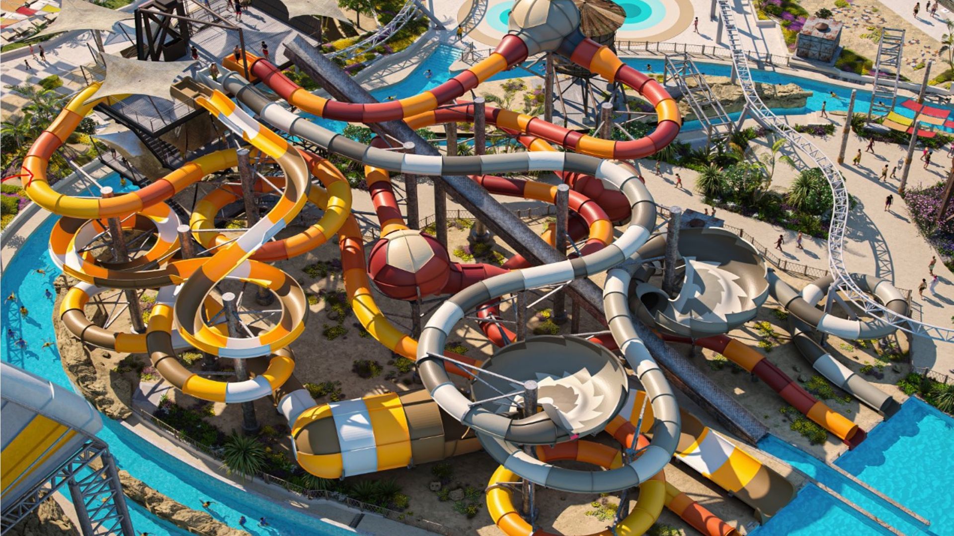 1920x1080 Huge outdoor waterpark home to the world's highest waterslide has opened a brand new rollercoaster