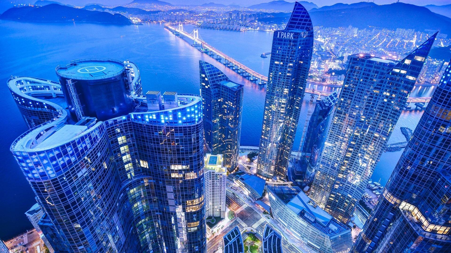 1920x1080 Busan. Skyscrapers. South Korea / Good