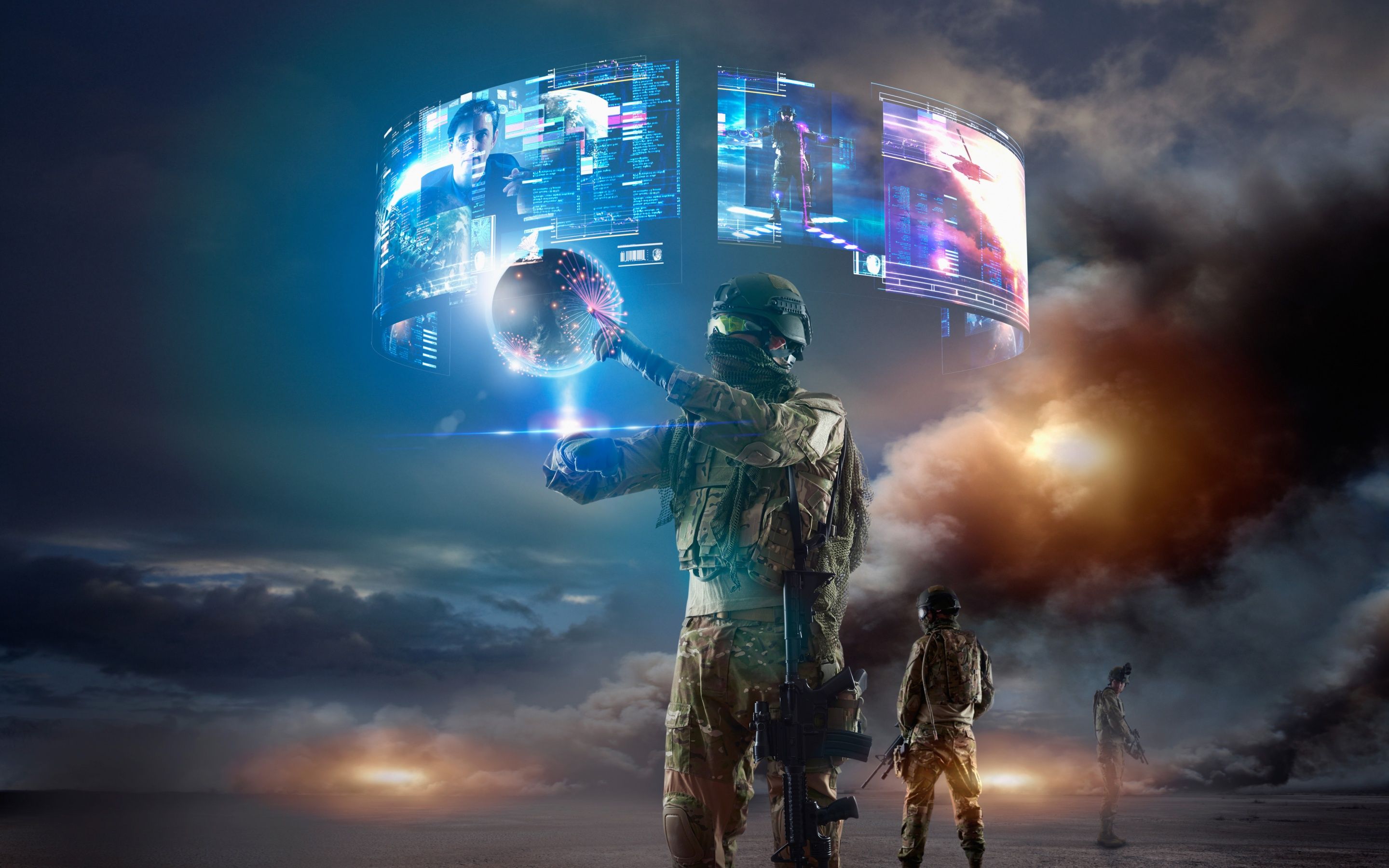 2880x1800 Soldiers Wallpaper 4K, Virtual reality, VR experience