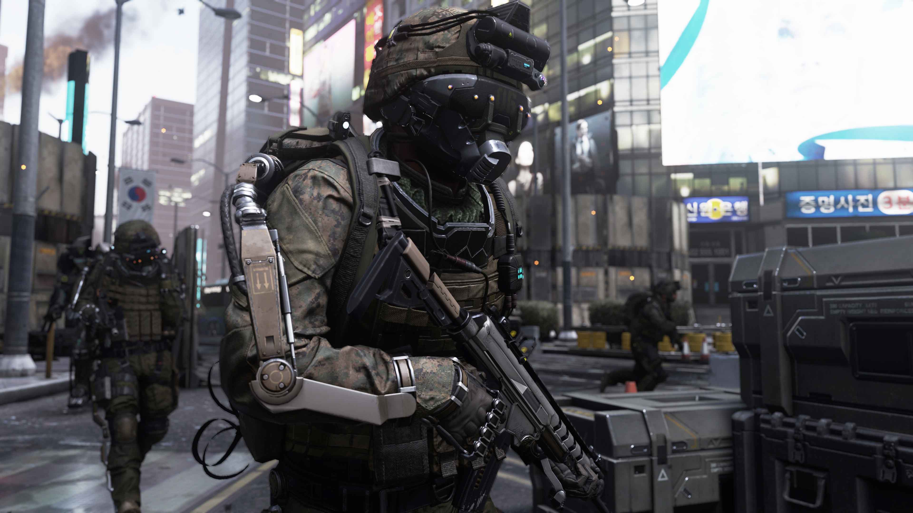 3840x2160 Wallpaper Call of Duty Advanced Warfare, Machine, Technology, Troop, Soldier, Background Free Image