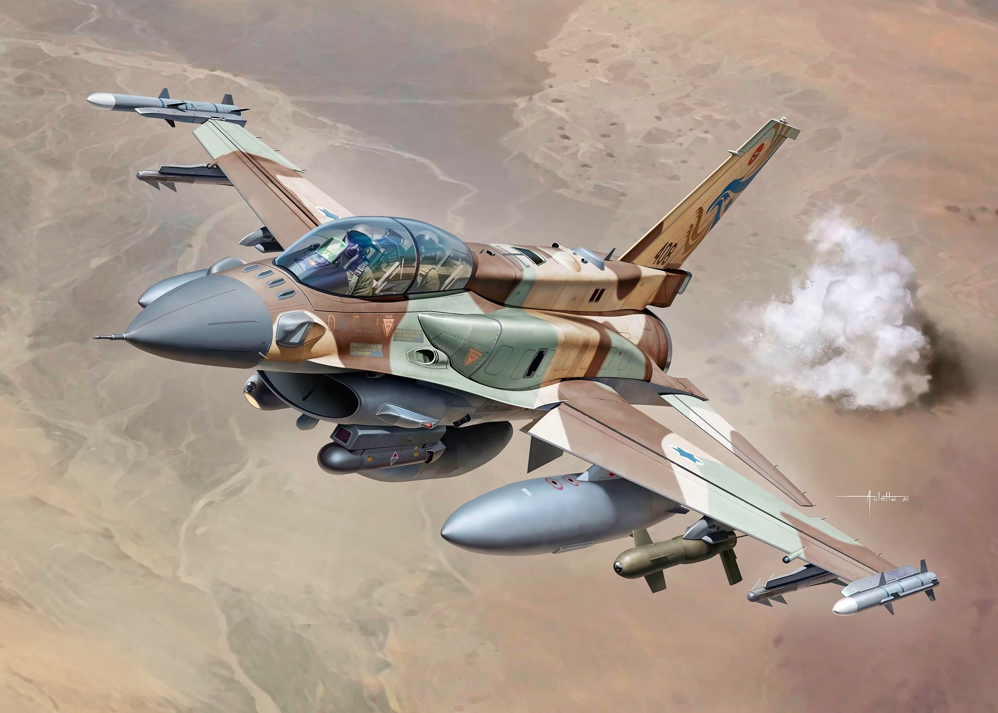 3446x2462 Wallpaper F Multi Role Fighter, Israeli Air Force, Israel, F 16I Sufa, Combat Aircraft For Mobile And Desktop, Section авиация, Resolution 3446x2462