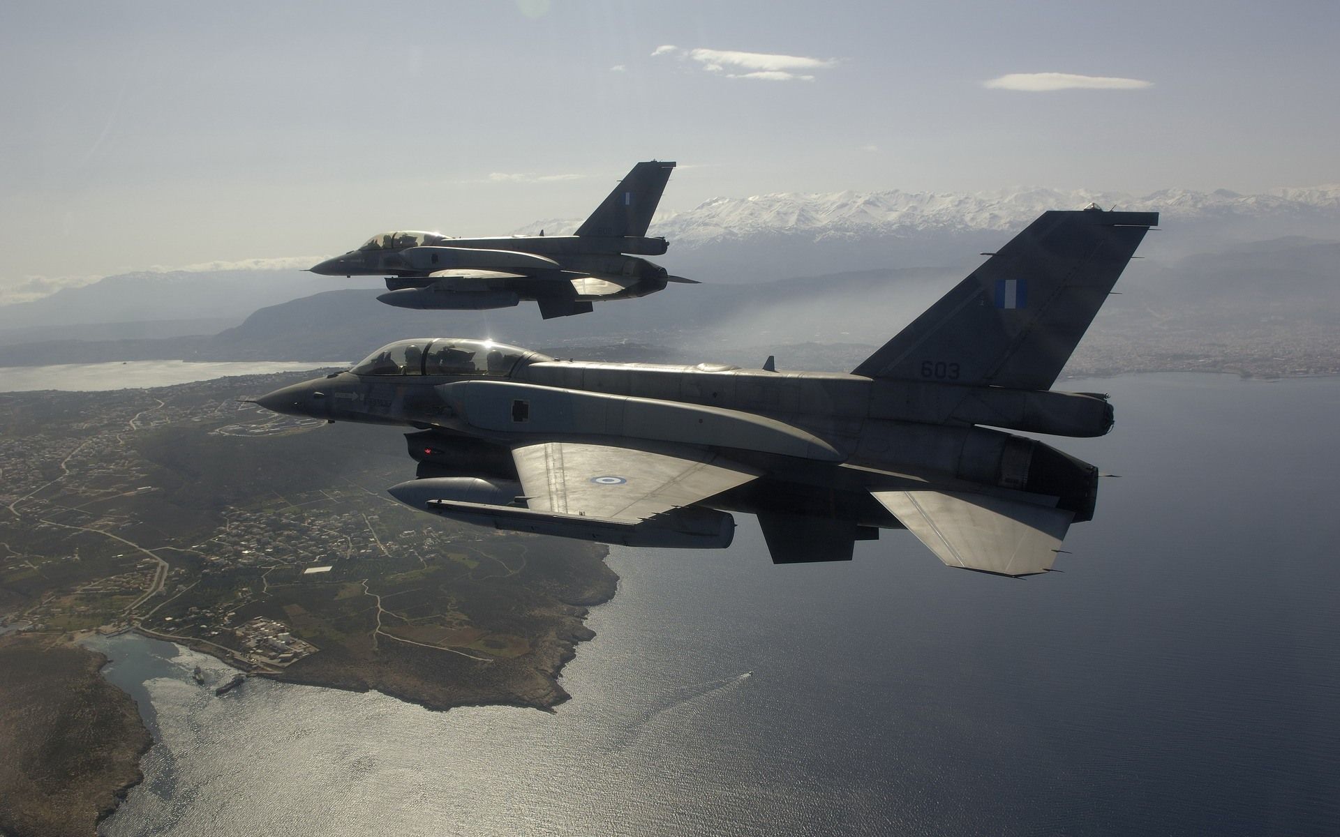 1920x1200 F 16 Falcons Soaring: Israel & Greece Hellenic Air Force In HDx1200