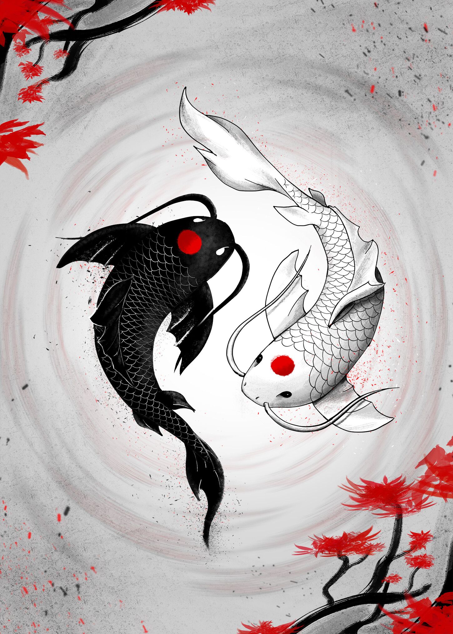 1450x2030 Japanese Koi Fish Vision