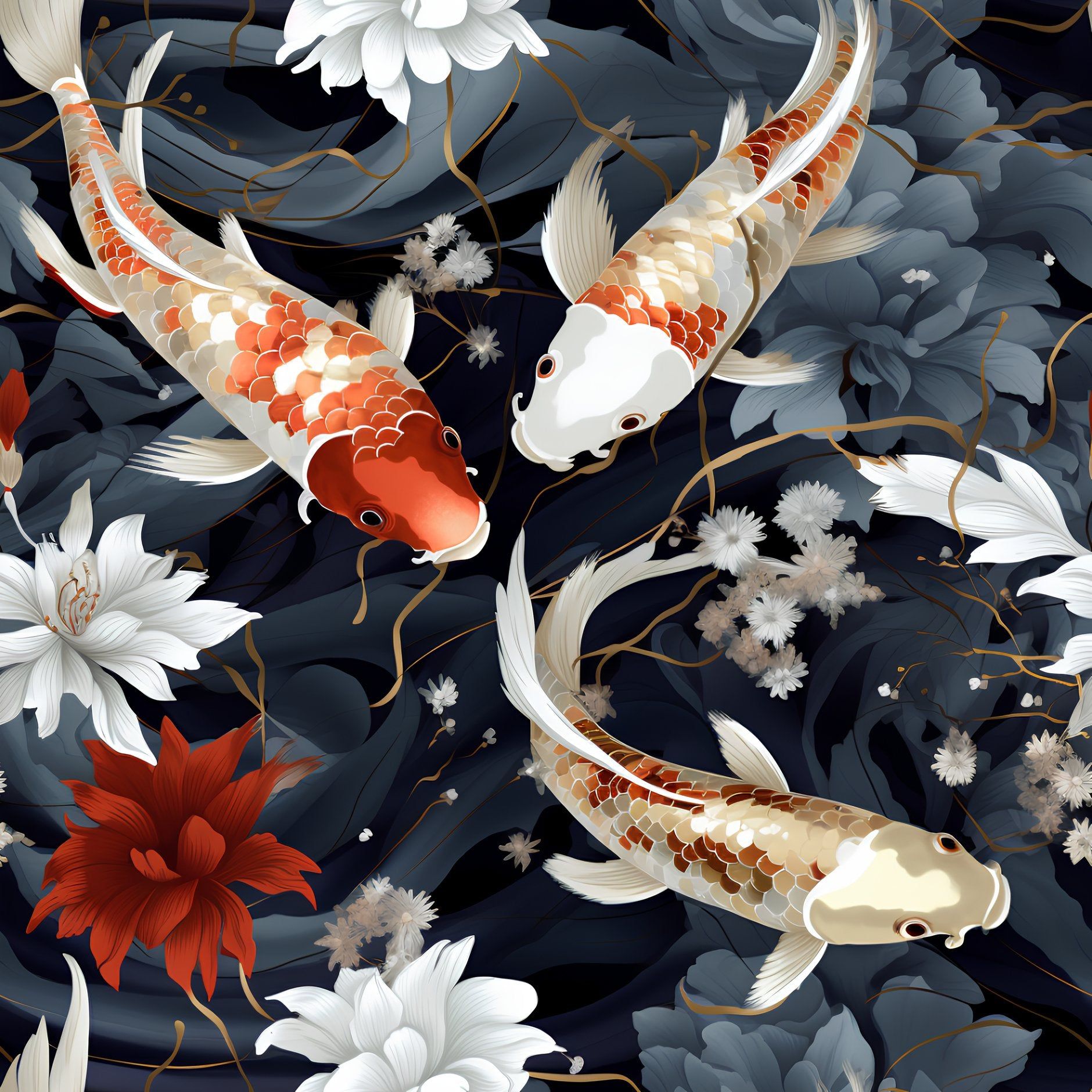 1880x1880 Koi Serenity Wallpaper