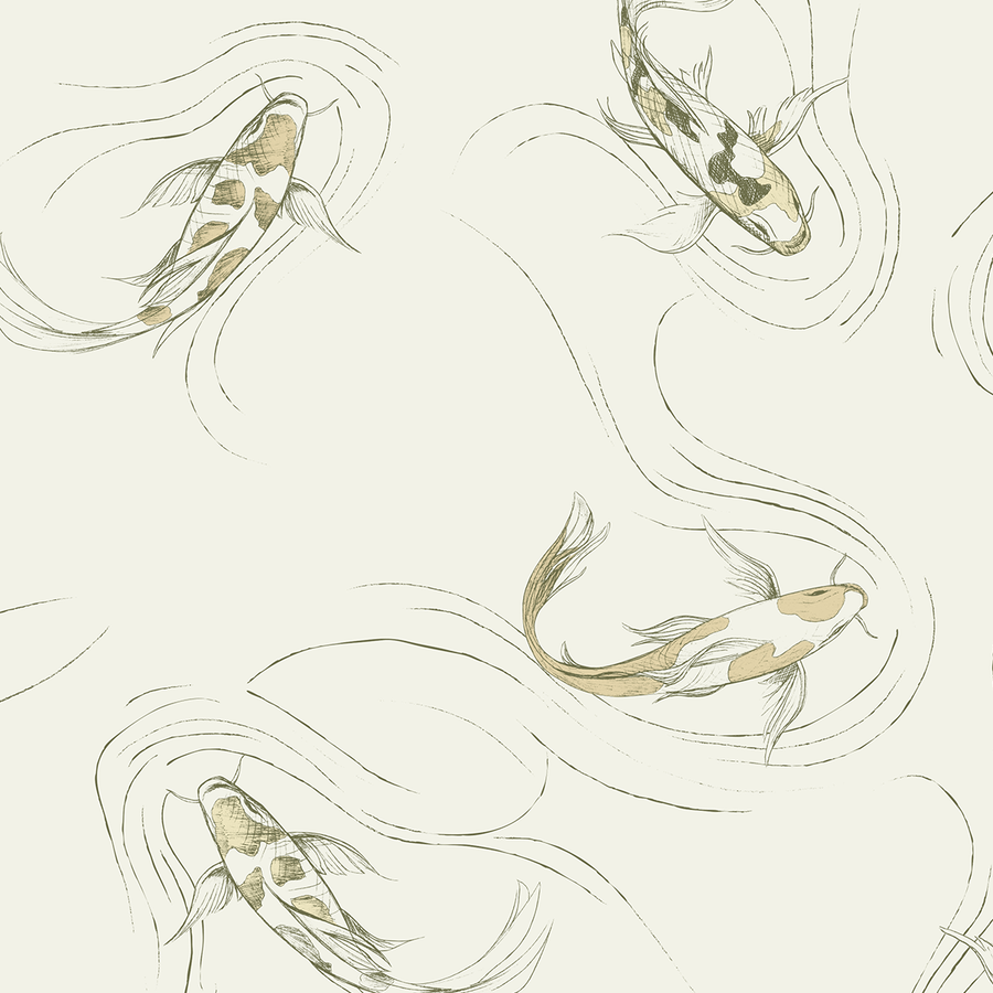900x900 Don't Be Koi Traditional & Peel and Stick Wallpaper