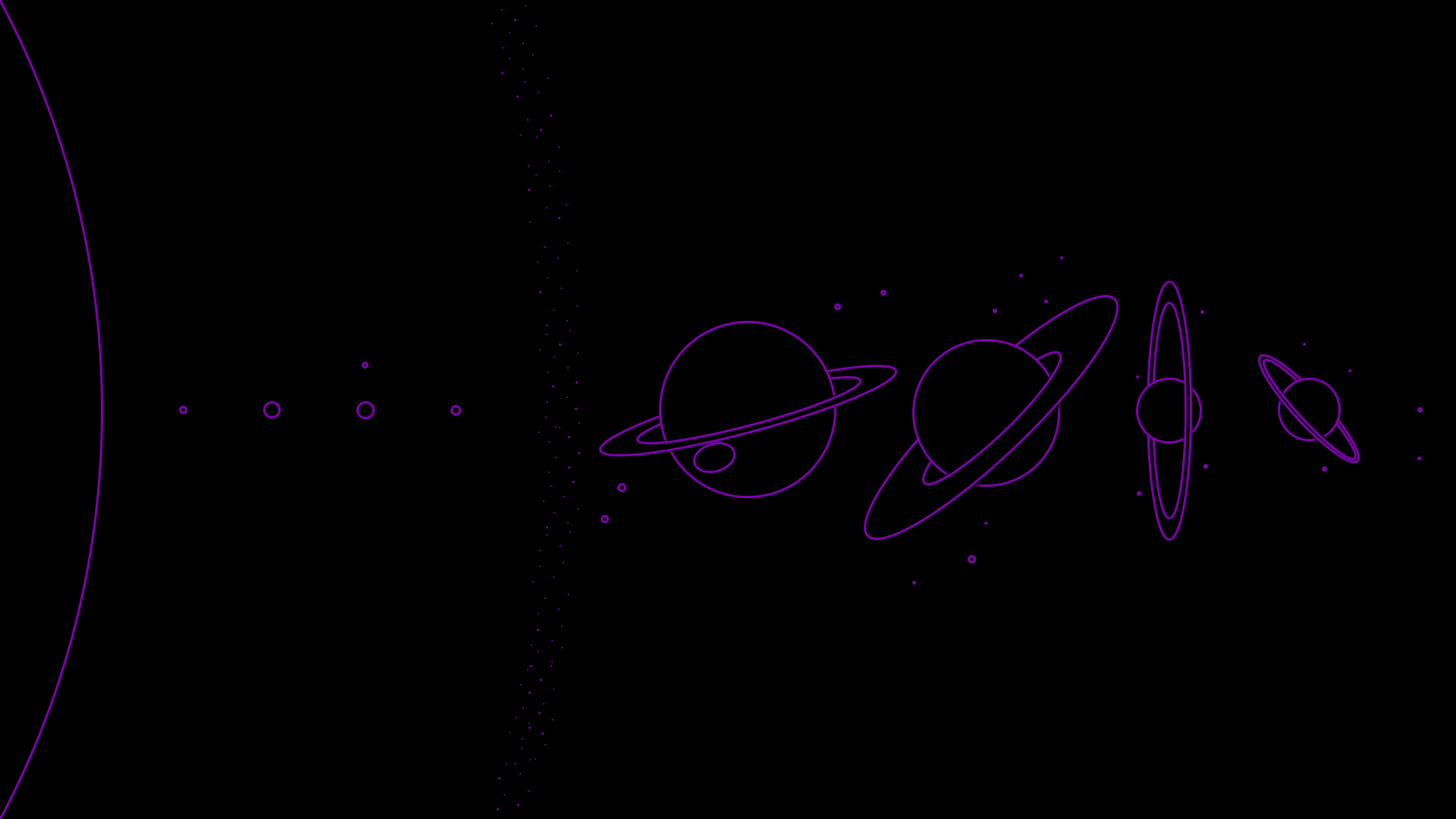 1920x1080 Minimalistic Scale Solar System (reworked, purple, dark mode) [1920x1080]