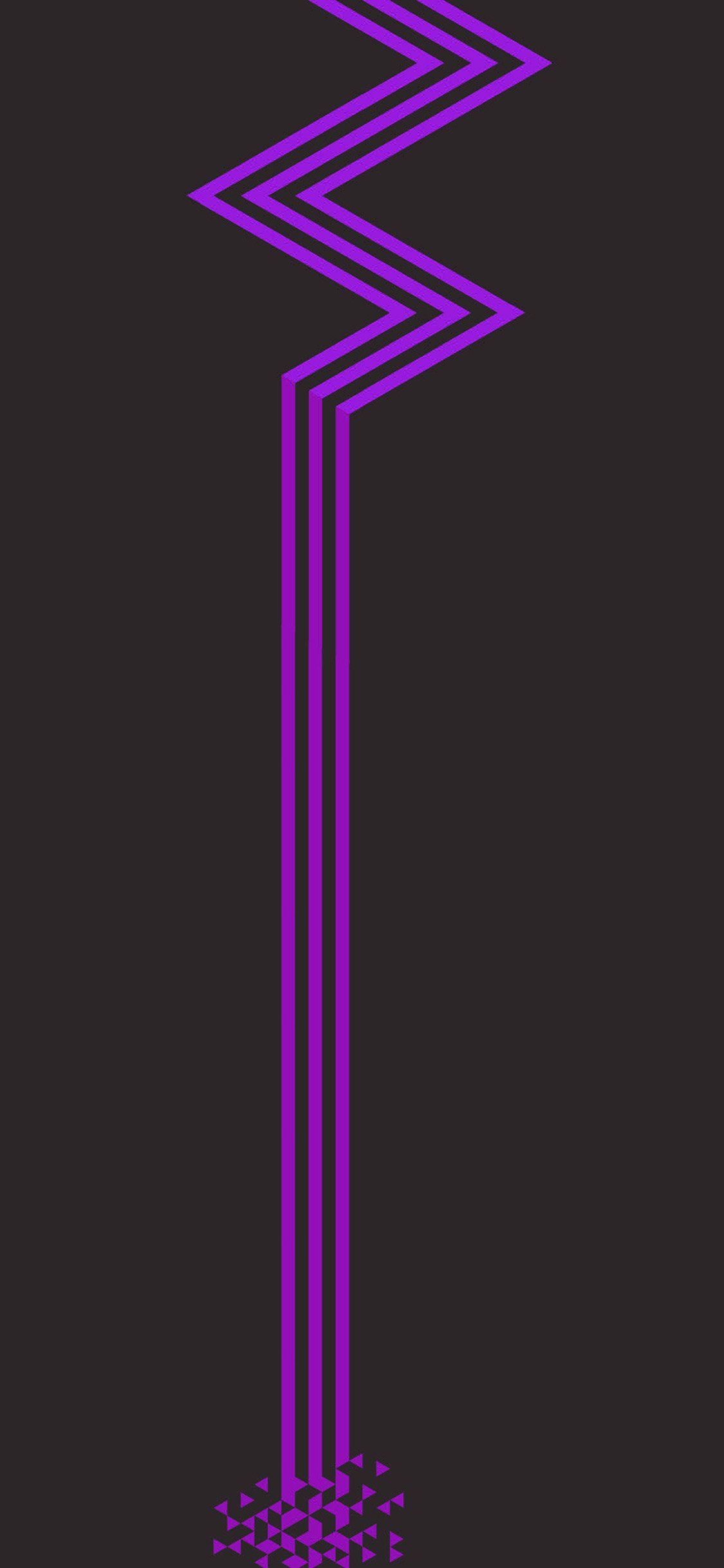 1125x2436 Minimal Purple Dark Line Abstract Digital Pattern Background iPhone Wallpaper