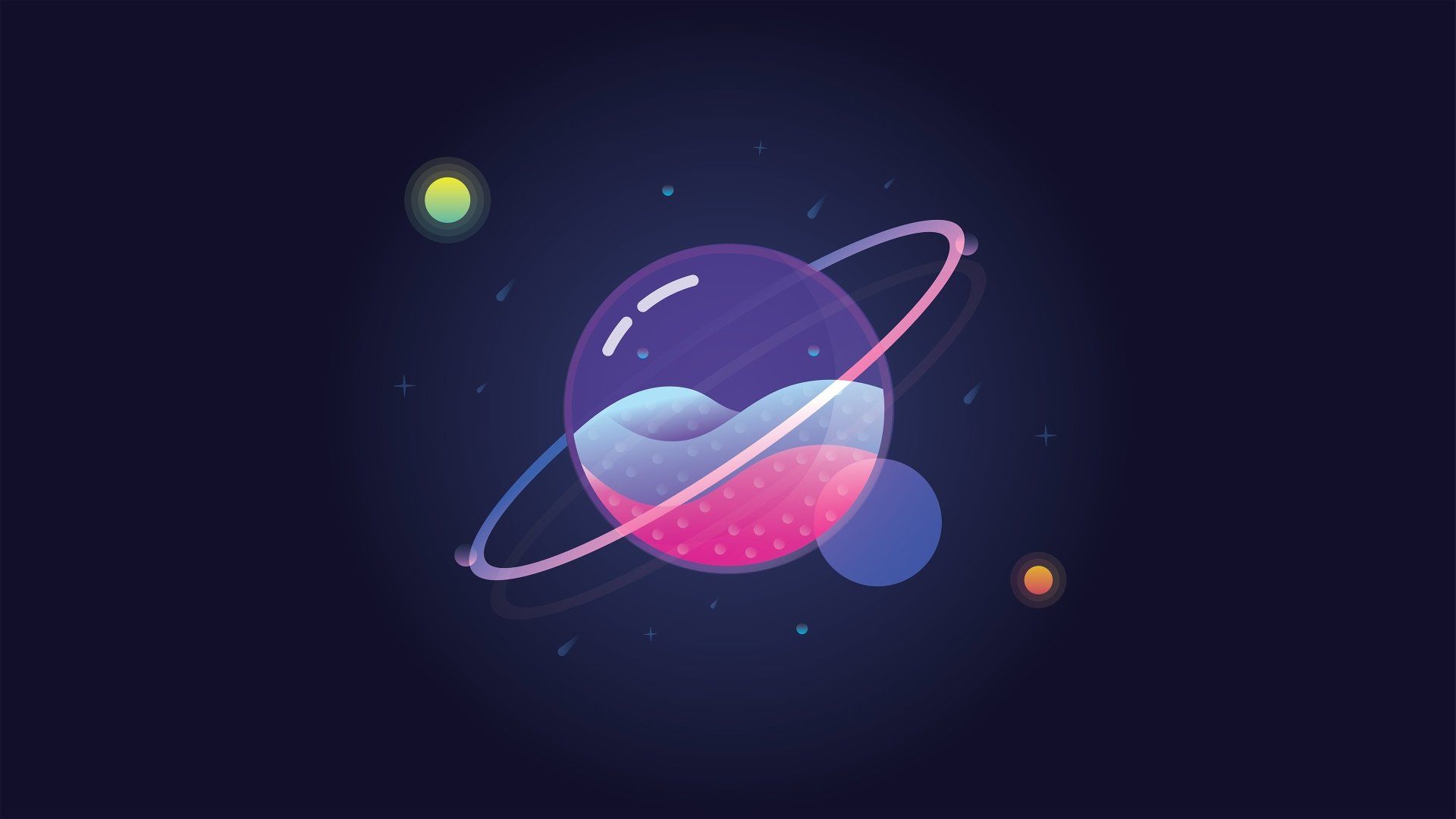 1920x1080 Minimalist Sci Fi Planet