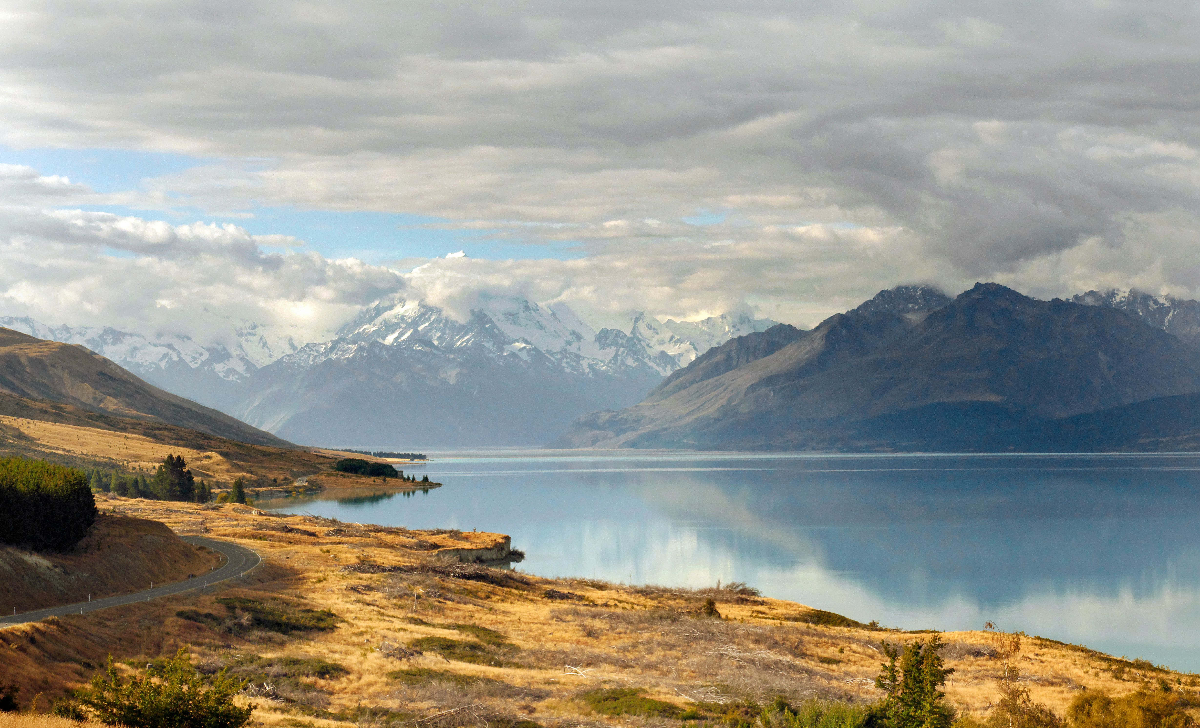 4916x2984 Lake Pukaki and Mount Cook in the Background image Domain photo