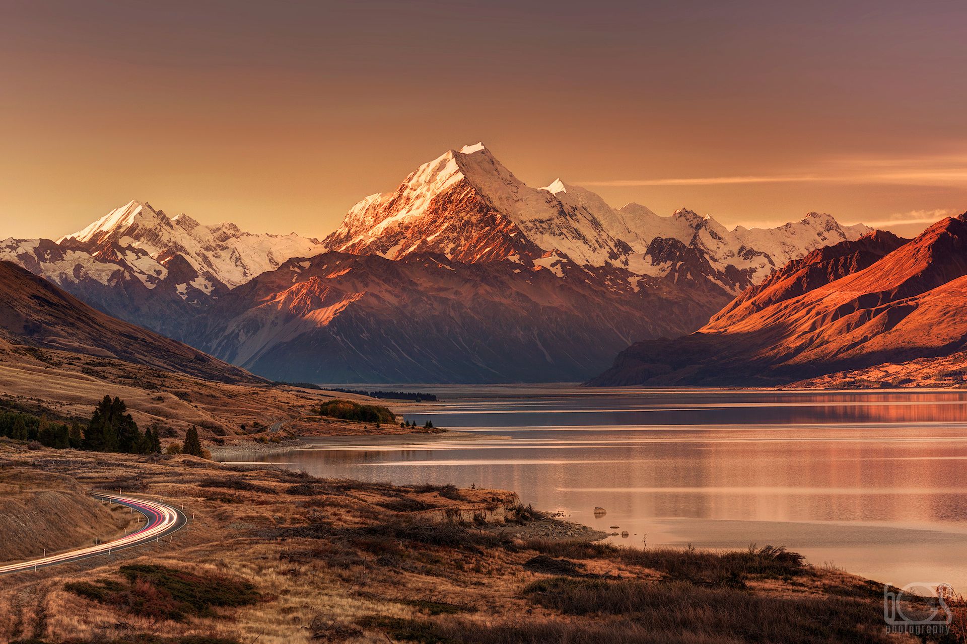 1920x1280 Sunset Serenity: Aoraki Mount Cook HD Wallpaper By Benjamin Gsx1280