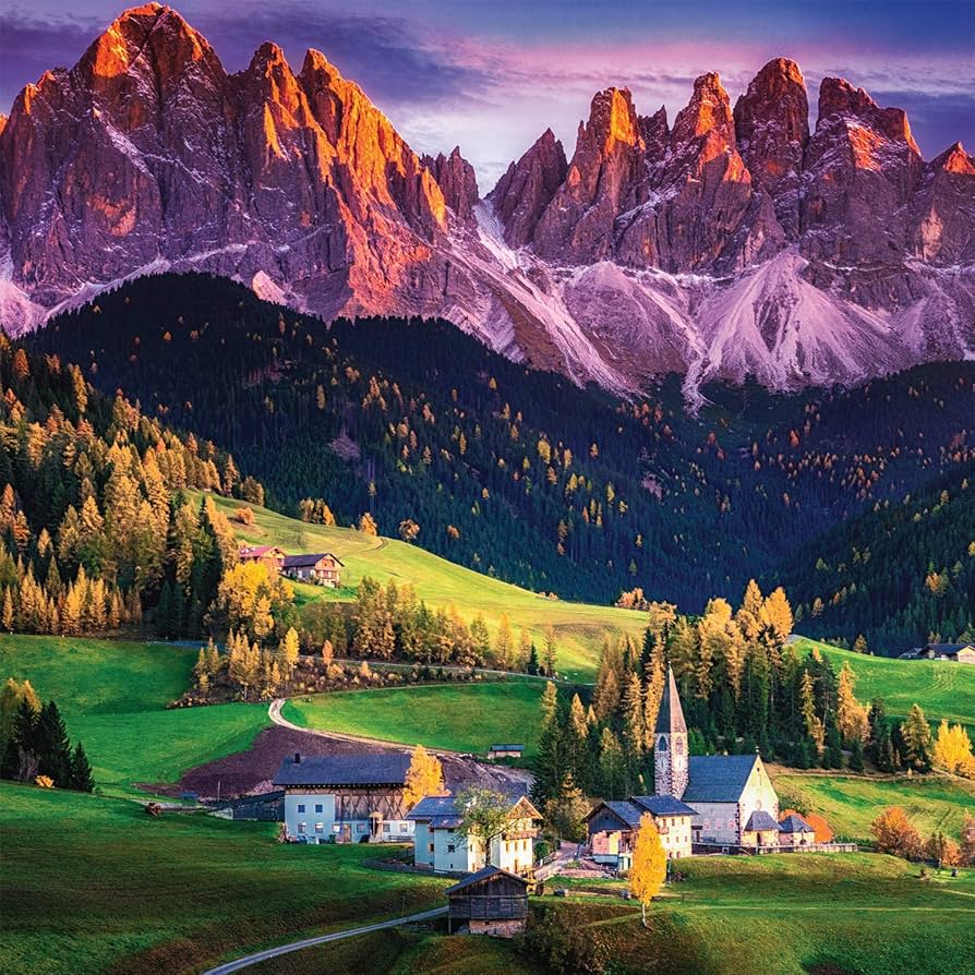 894x894 Buffalo Games Maddalena Village Large Piece Jigsaw Puzzle : Amazon.sg: Toys