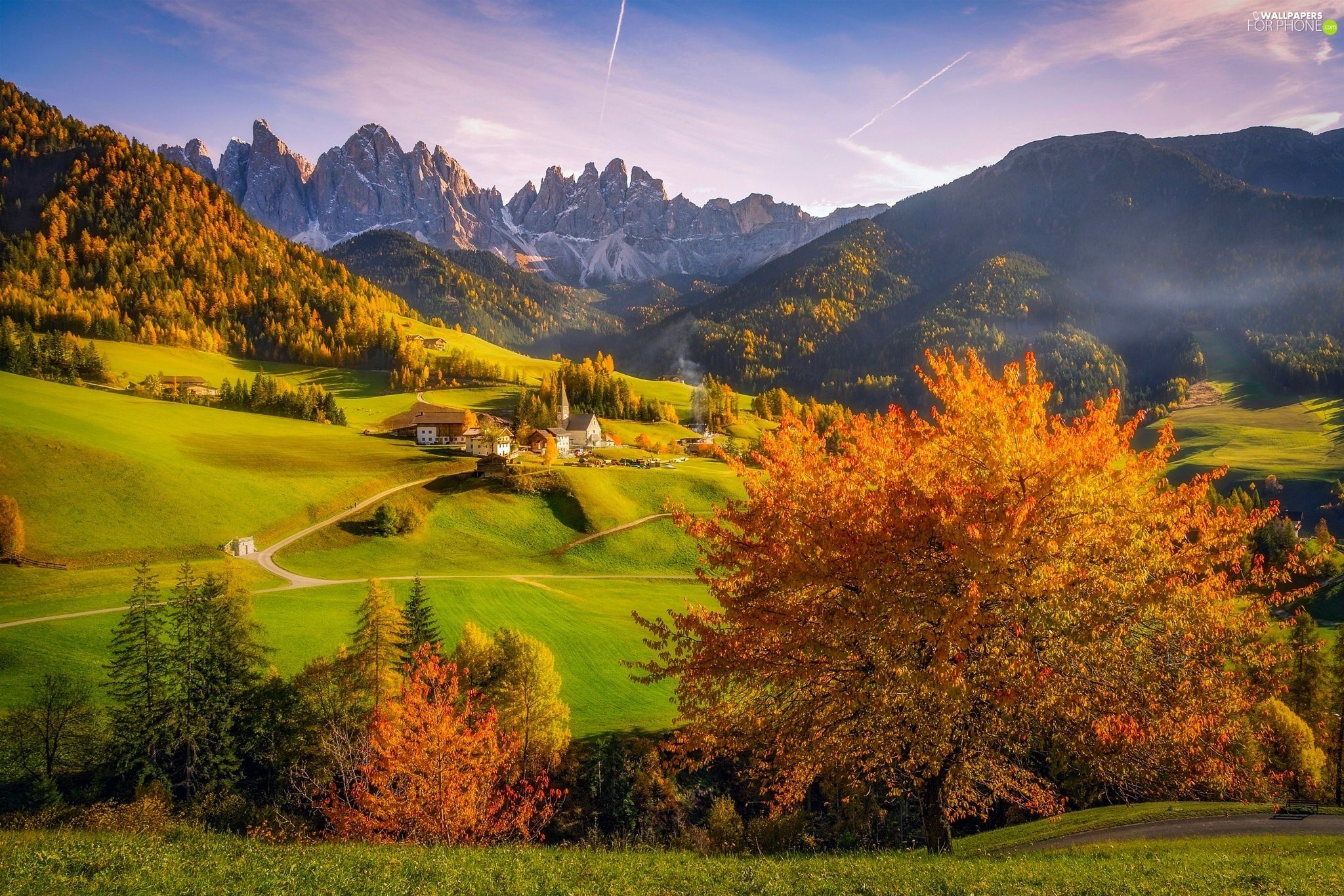 2048x1365 The Village Of Santa Maddalena Italy Wallpaper