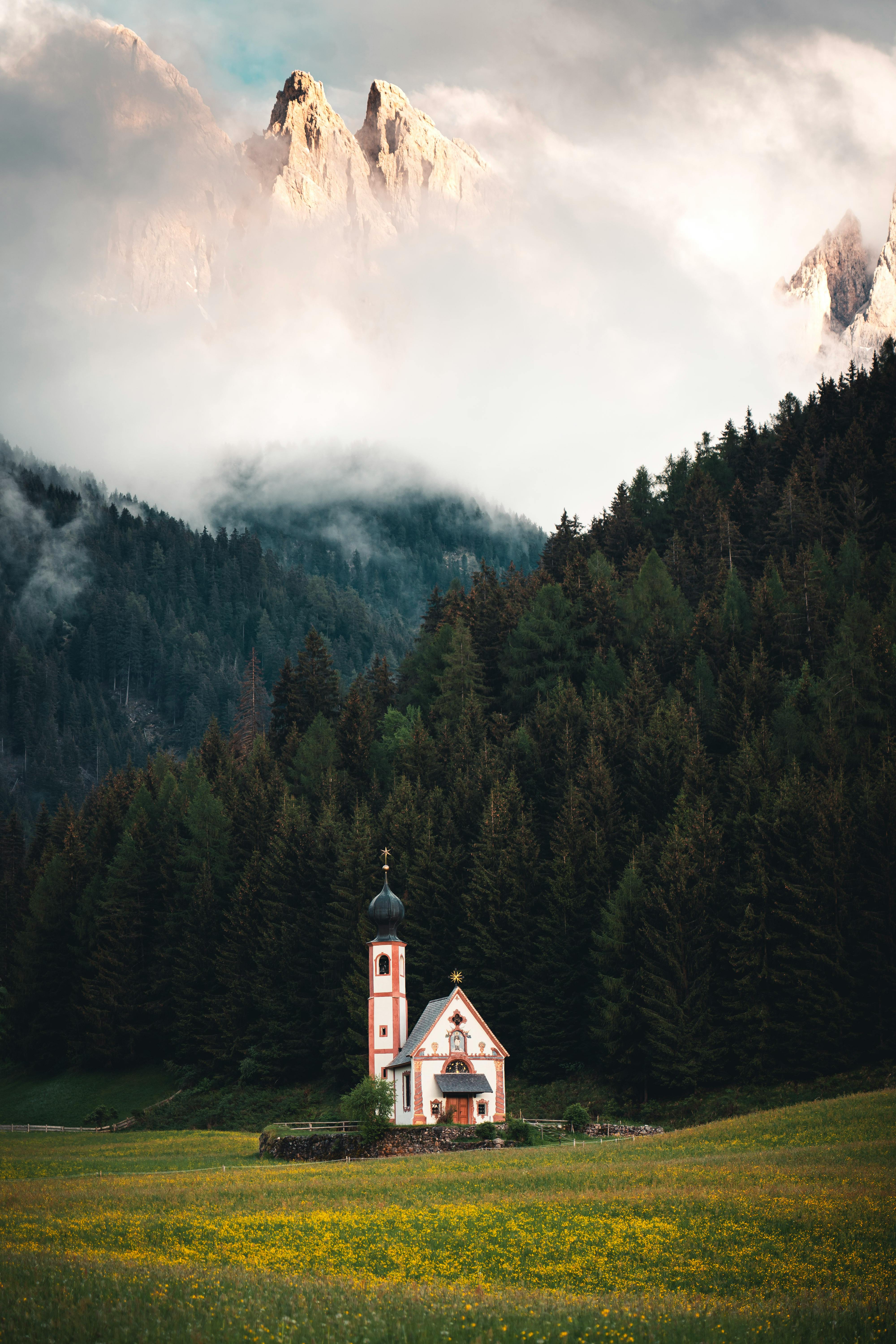 4000x6000 Church of Saint John in the Dolomites, Santa Maddalena, South Tyrol, Italy · Free