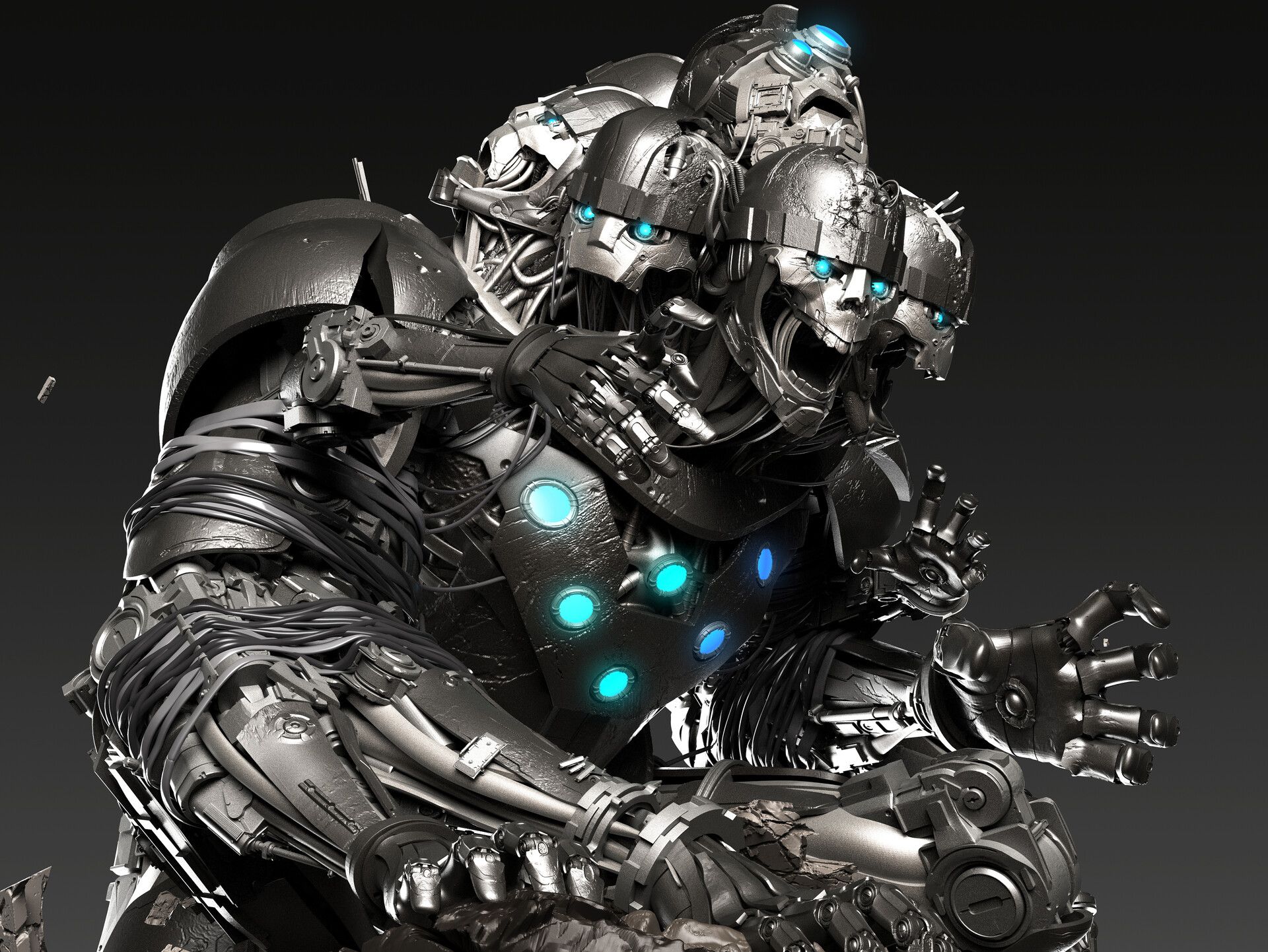 1920x1442 Caleb Nefzen -MultiHead Sentinel- Xmen