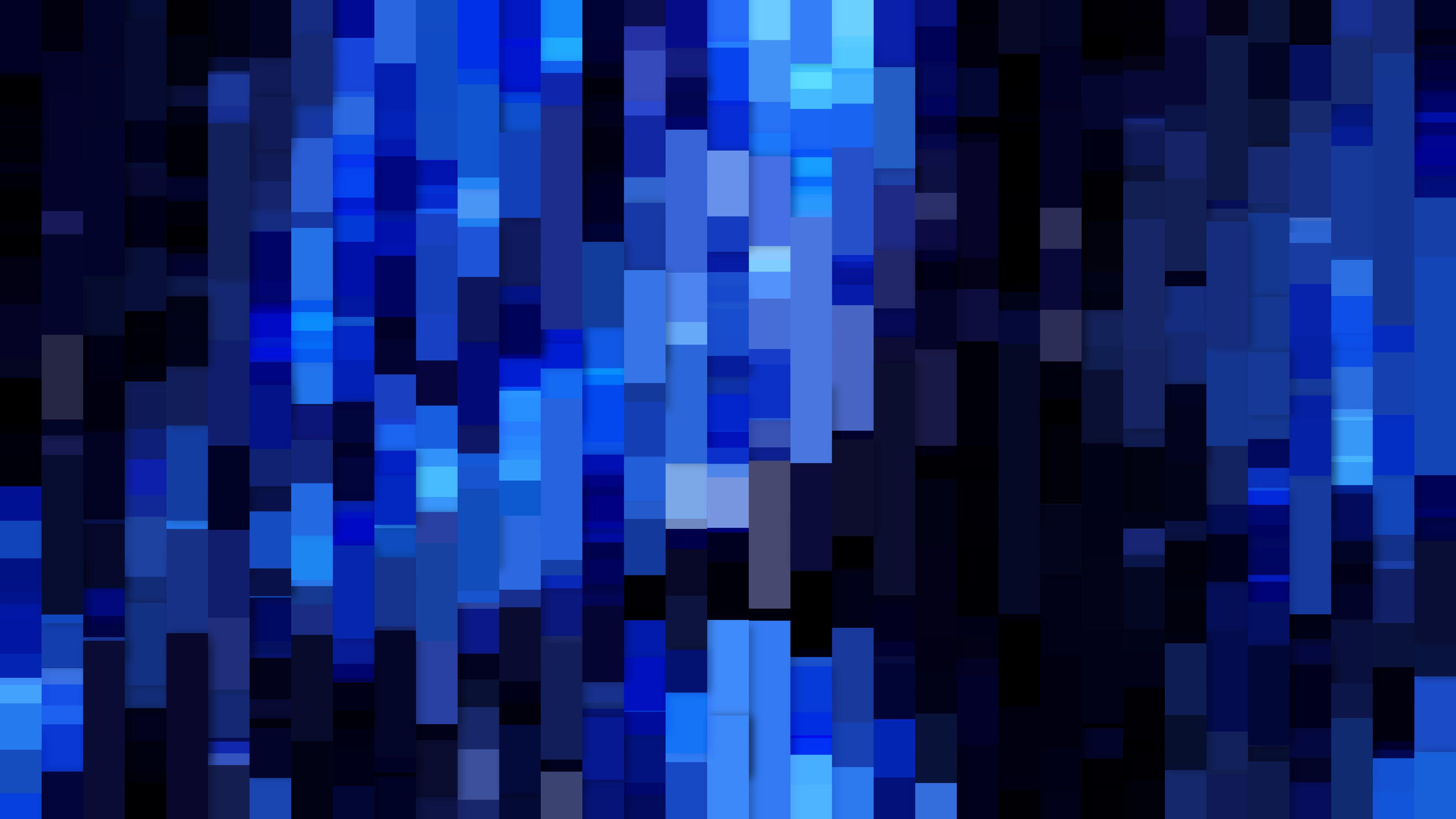 3840x2160 Free Download Abstract Blue Rectangles Background