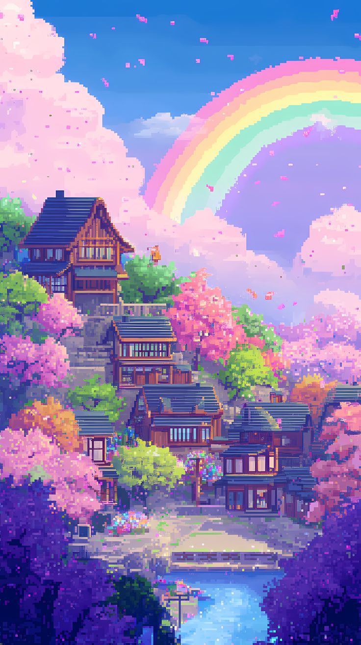 736x1313 Pixel Art Meets AI: 21 Adorable Phone Wallpaper
