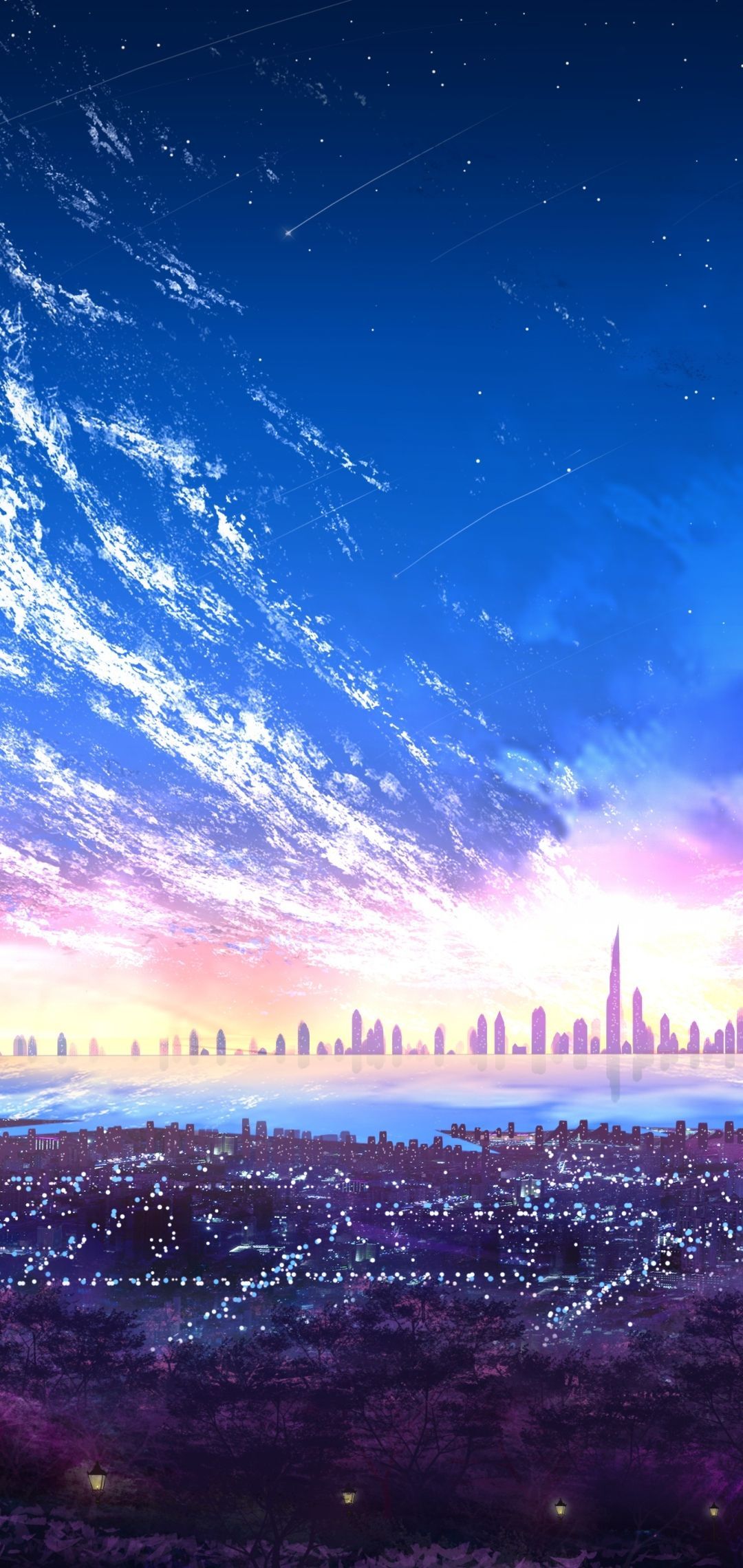 1080x2280 Anime Place Wallpaper