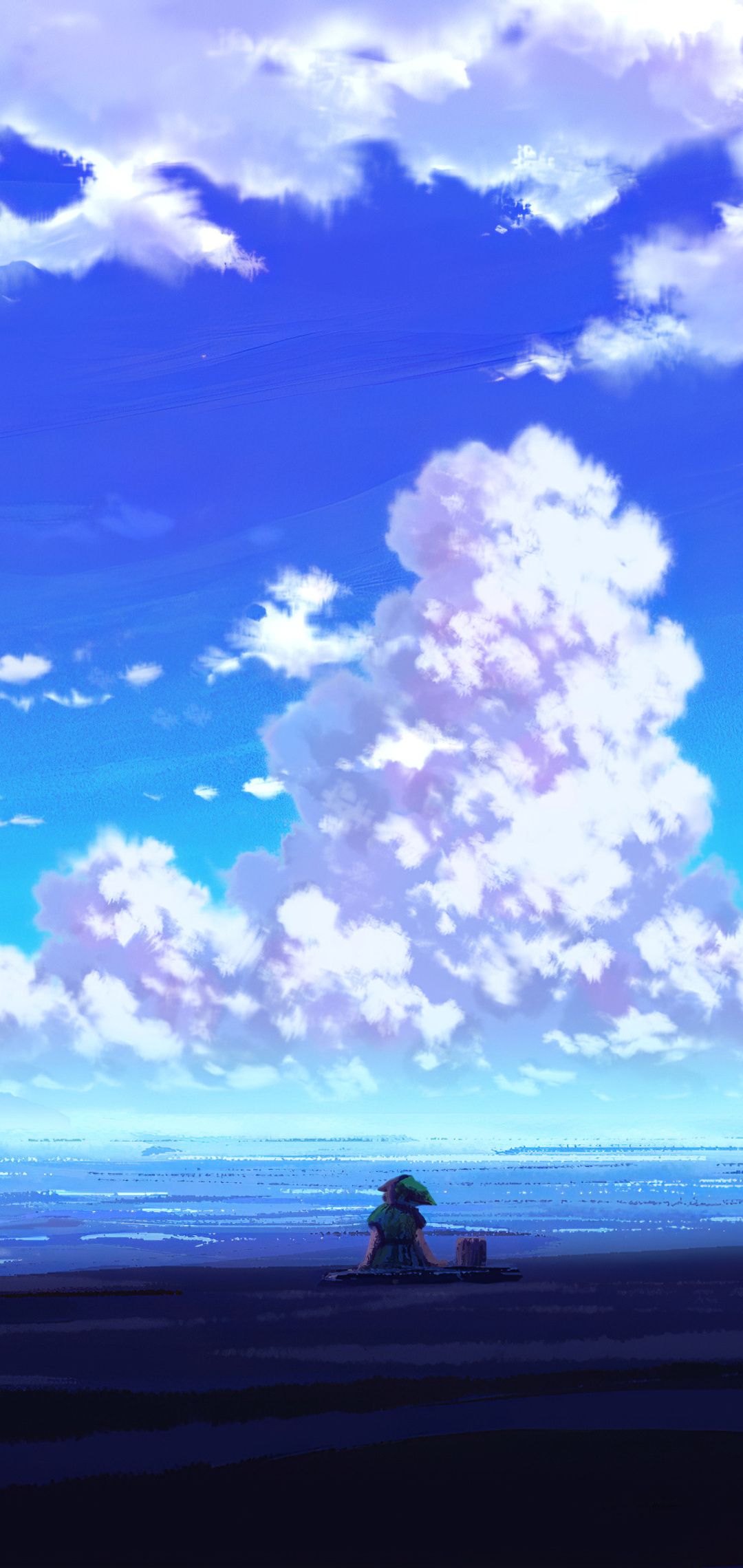 1080x2280 Anime Scenery Sitting 4k One Plus Huawei p Honor view Vivo y Oppo f Xiaomi Mi A2 , HD 4k Wallpaper, Image, Background, Photos and Picture