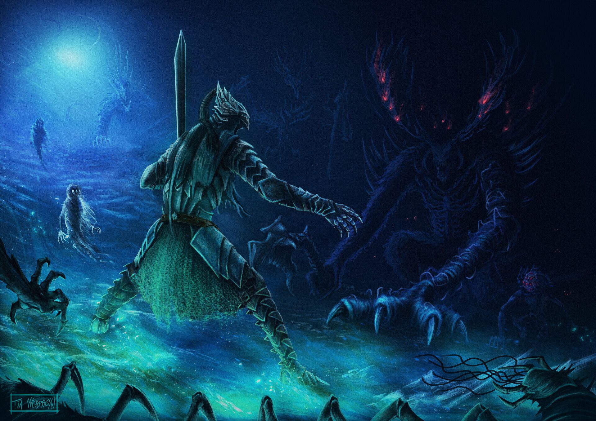 1920x1358 Tim Wardreyn Lecoq Souls Fan Art the AbyssWalker