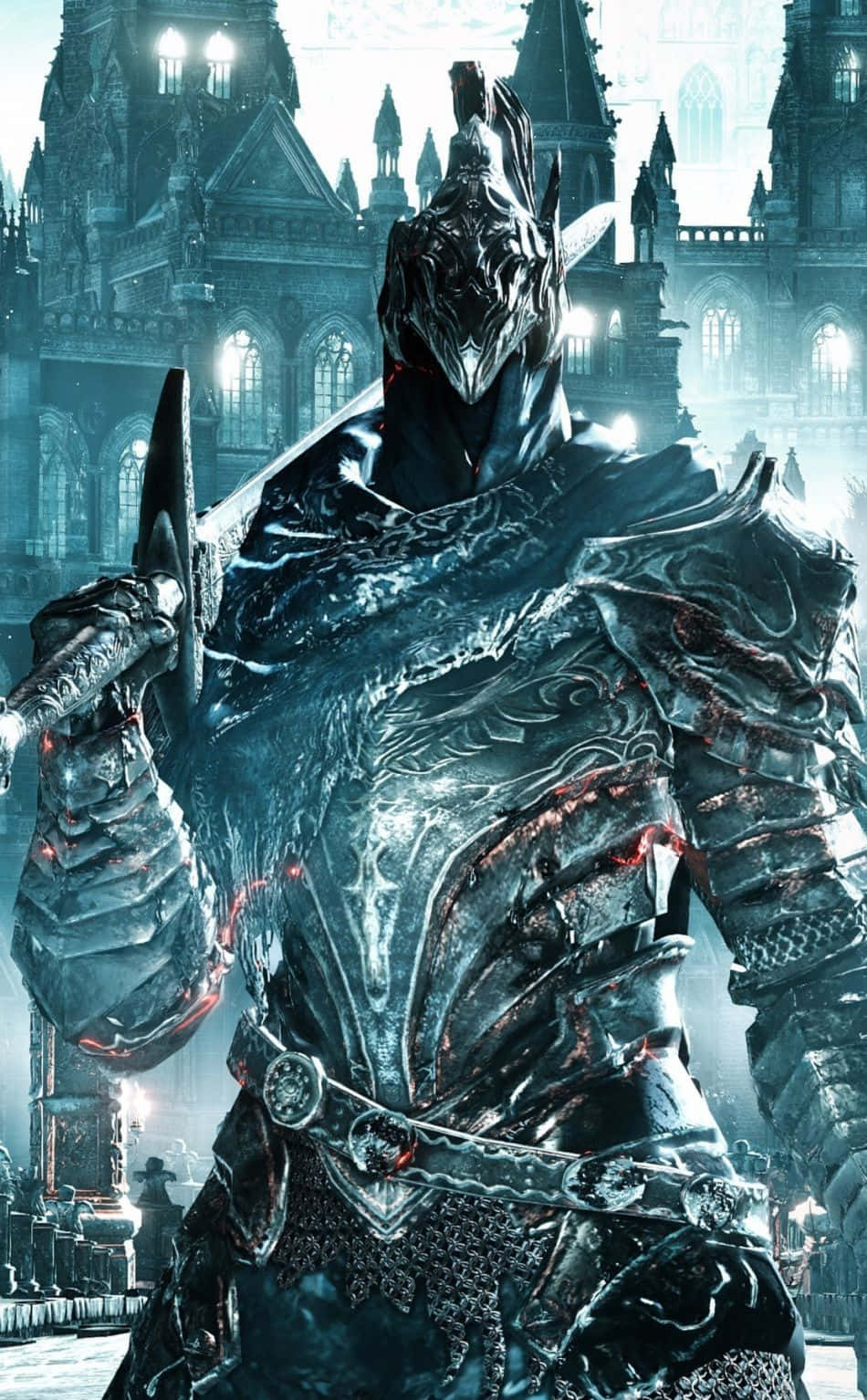 950x1534 Download Artorias The Abysswalker in Battle Stance Wallpaper