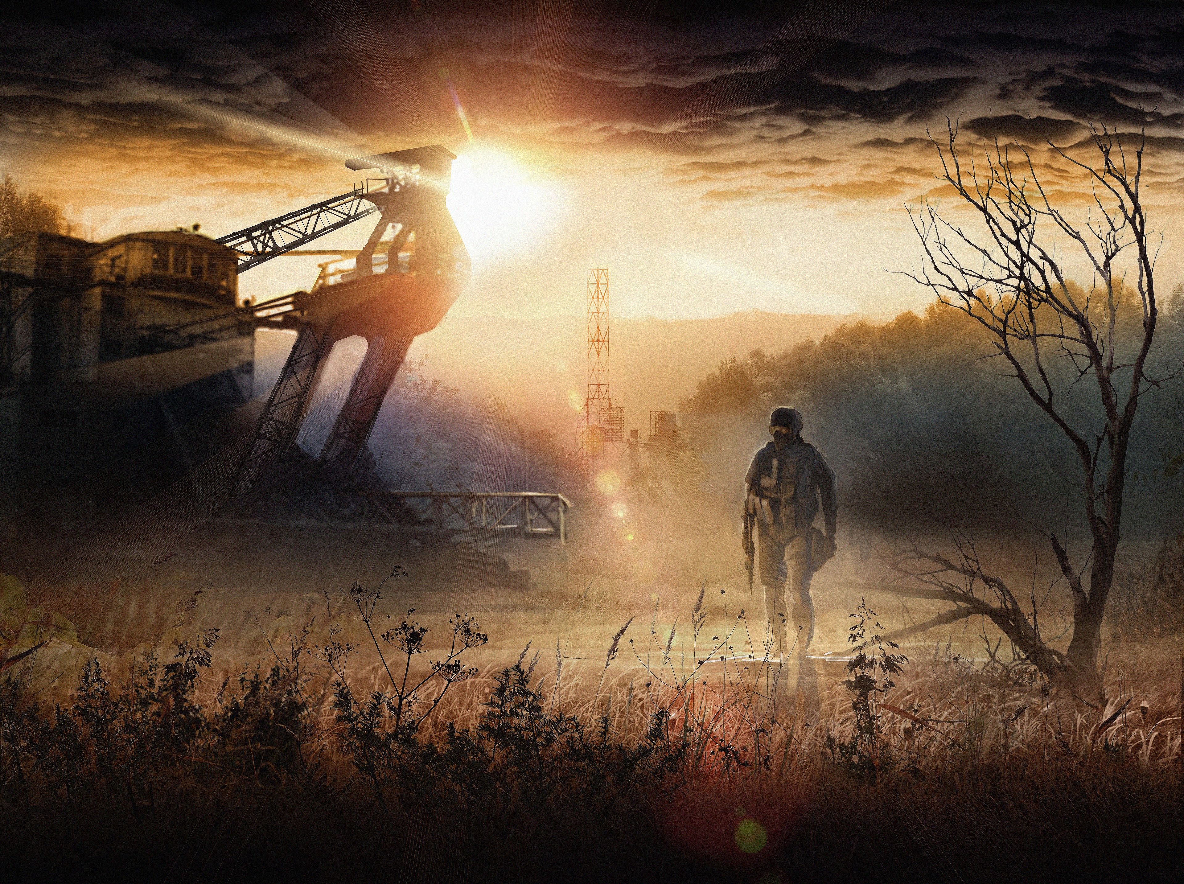 3840x2867 Wallpaper Stalker, s t a l k e r 2 Heart of Chornobyl, S T A L K E R Shadow of Chernobyl, Cloud, Plant, Background Free Image