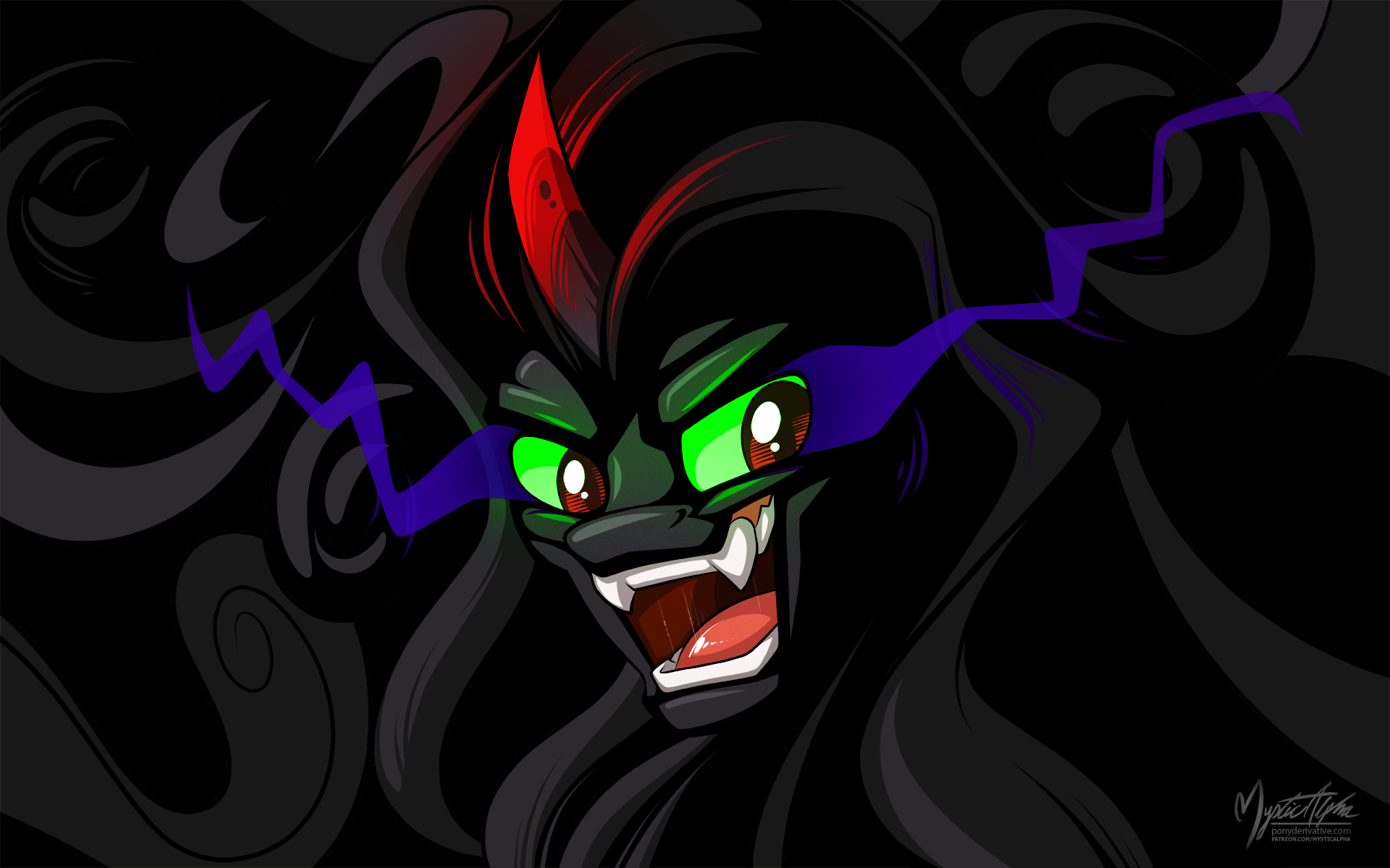 1920x1200 safe, artist:mysticalpha, derpibooru import, king sombra, solo, sombra eyes, wallpaper