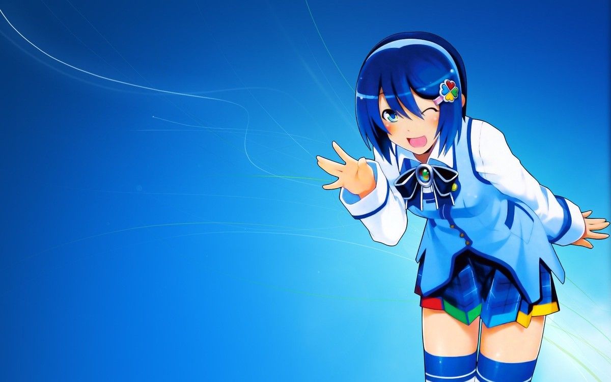 1200x750 Anime windows 7 madobe nanami os Custom Playmat Mat Pad