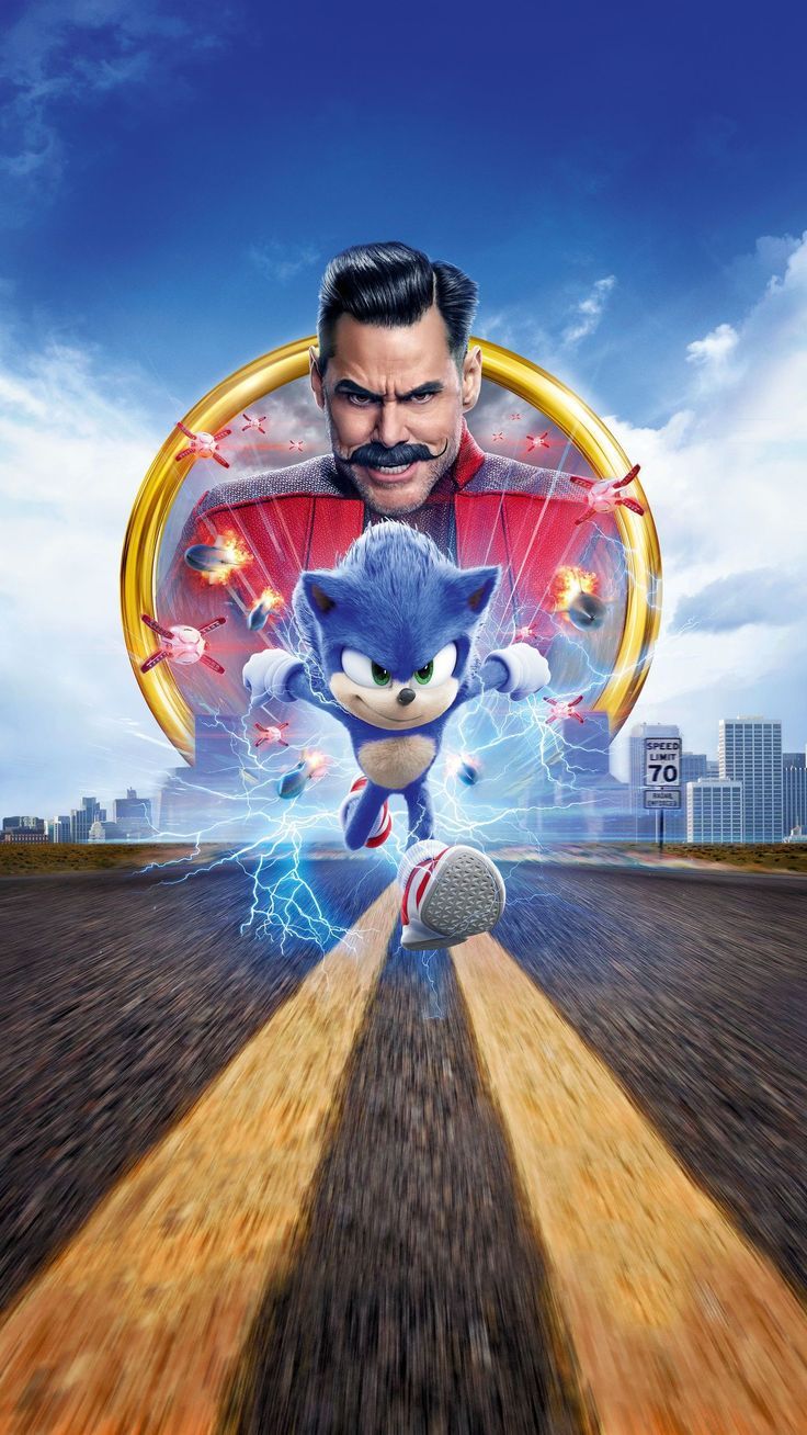 736x1308 Sonic o Filme, com Jim Carrey wallpaper