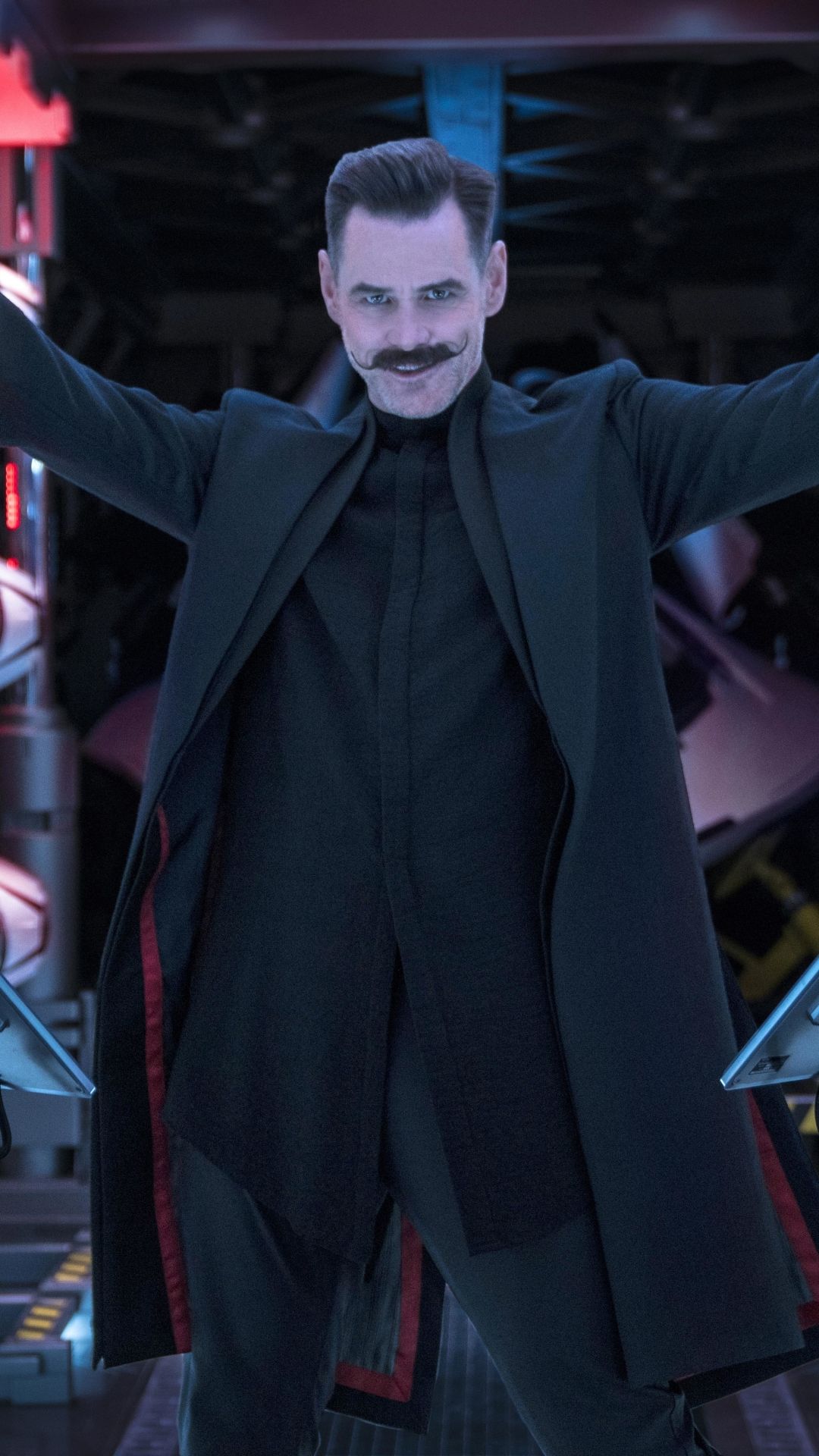 1080x1920 Phone wallpaper: Movie, Sonic The Hedgehog, Jim Carrey, Moustache, Sonic The Hedgehog (Movie), Sonic 1165841