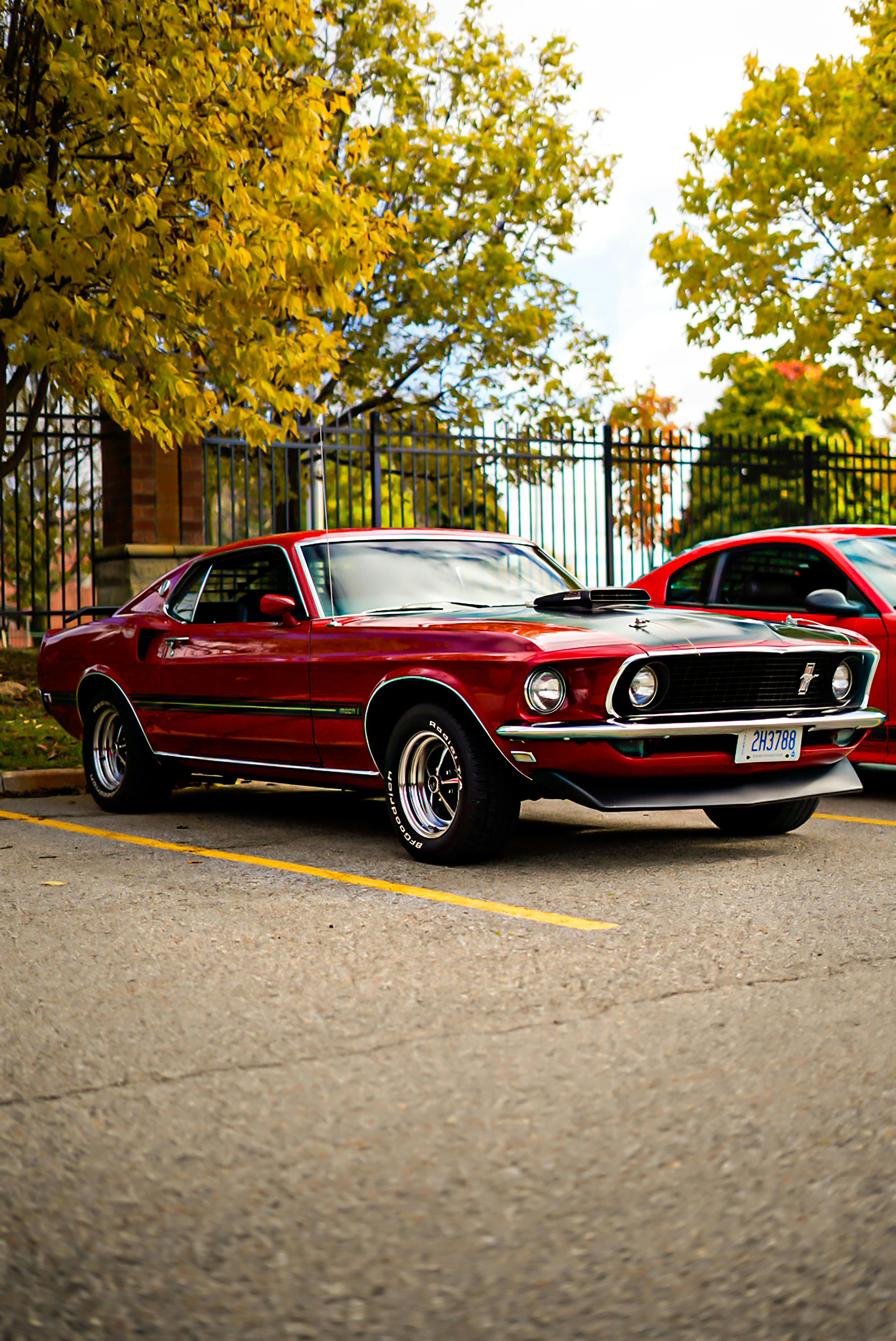 4000x5985 Red, Vintage Ford Mustang · Free