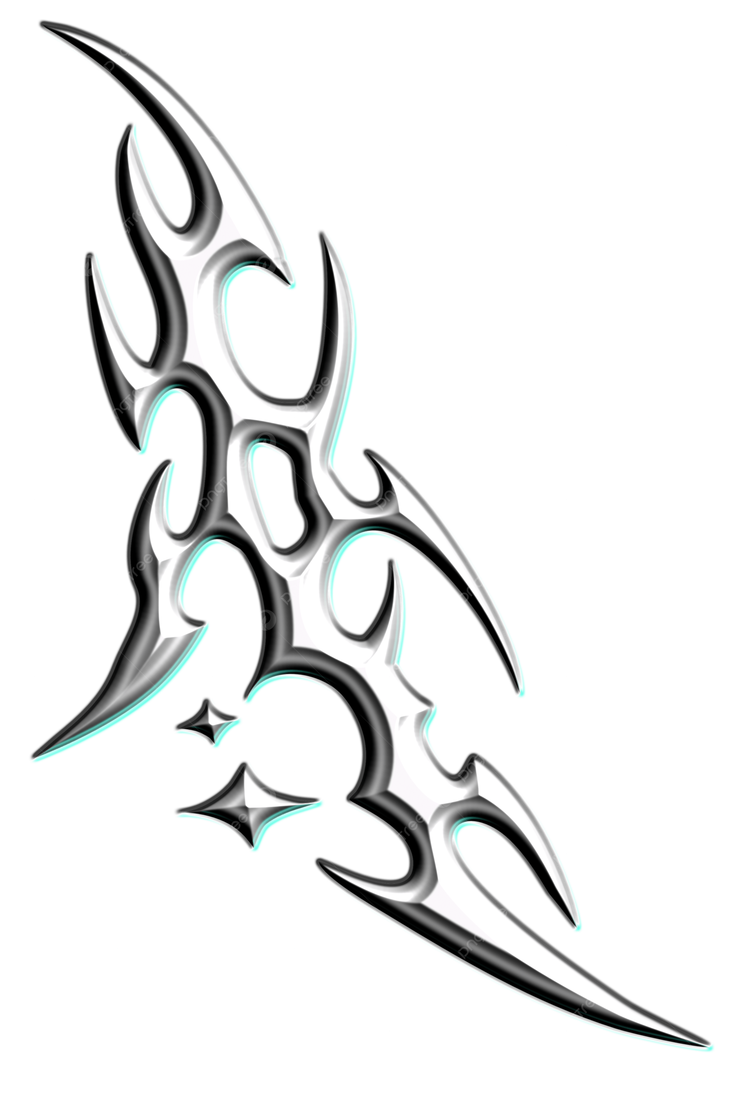 2500x3789 Y2k Tribal Chrome Style Vector, Tribal, Chrome, Y2k Art PNG and Vector with Transparent Background for Free Download