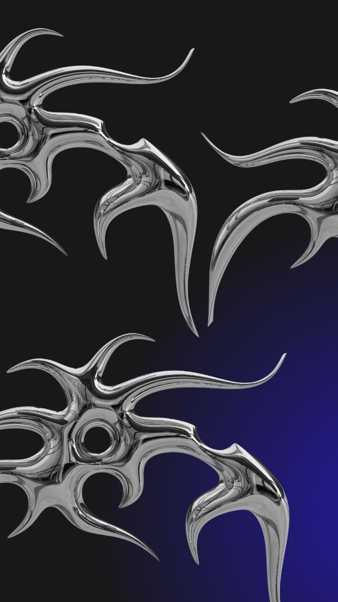675x1200 Chrome Tribal Wallpaper