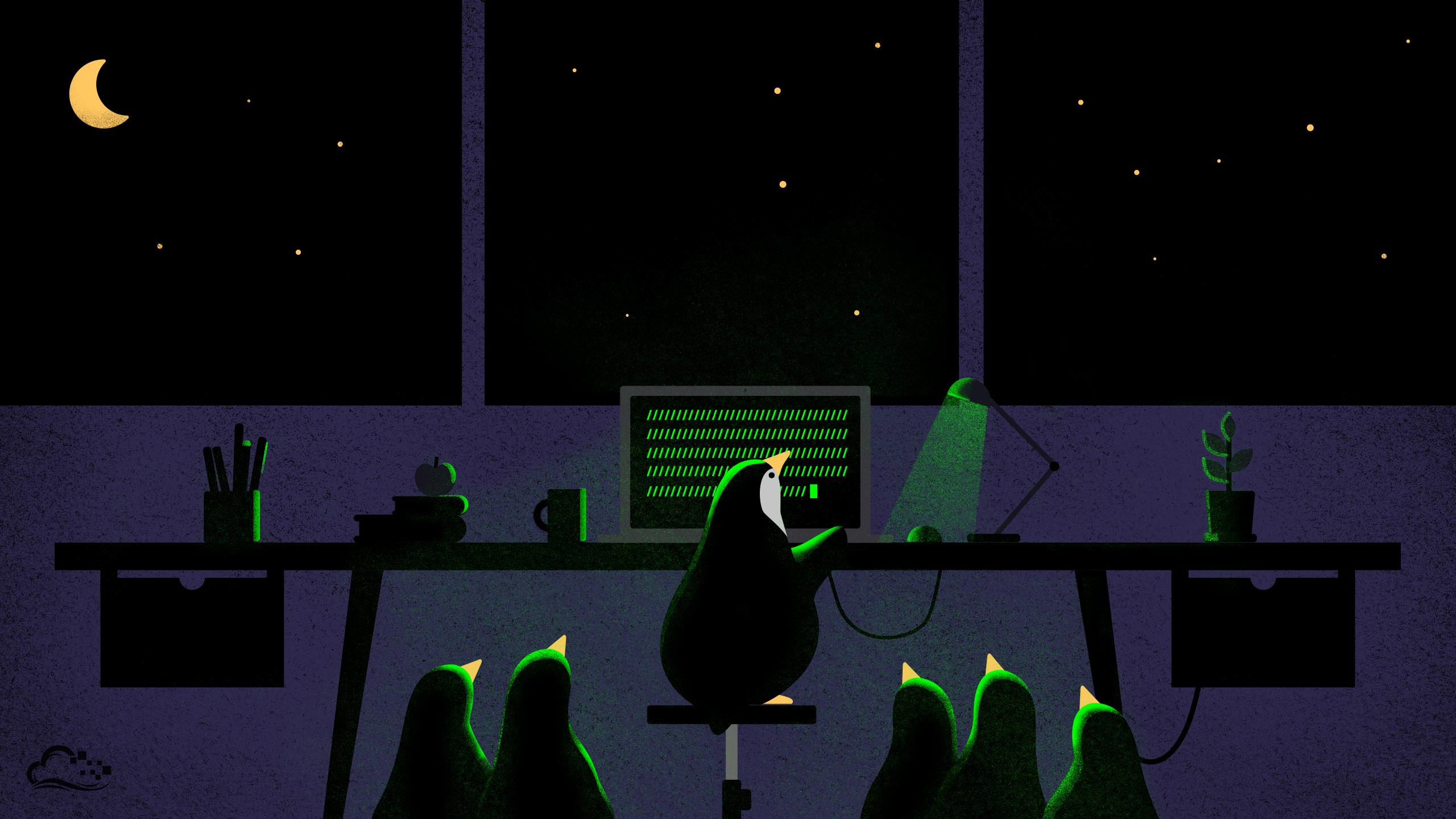 2560x1440 Awwh, This Linux Wallpaper is Adorable! Ubuntu