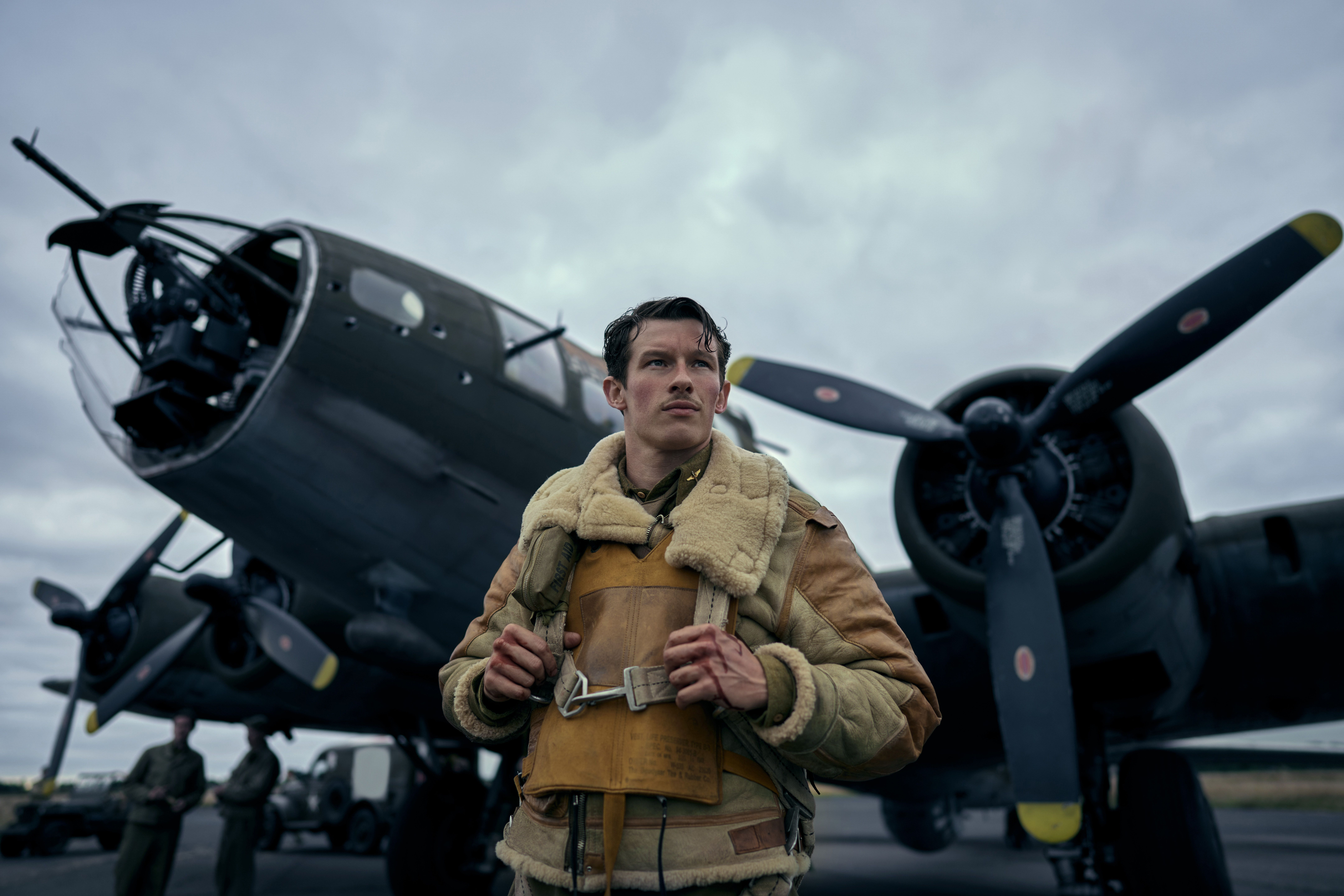 8640x5760 Masters of the Air TV Show HD Wallpaper Bomber and Pilotx5760