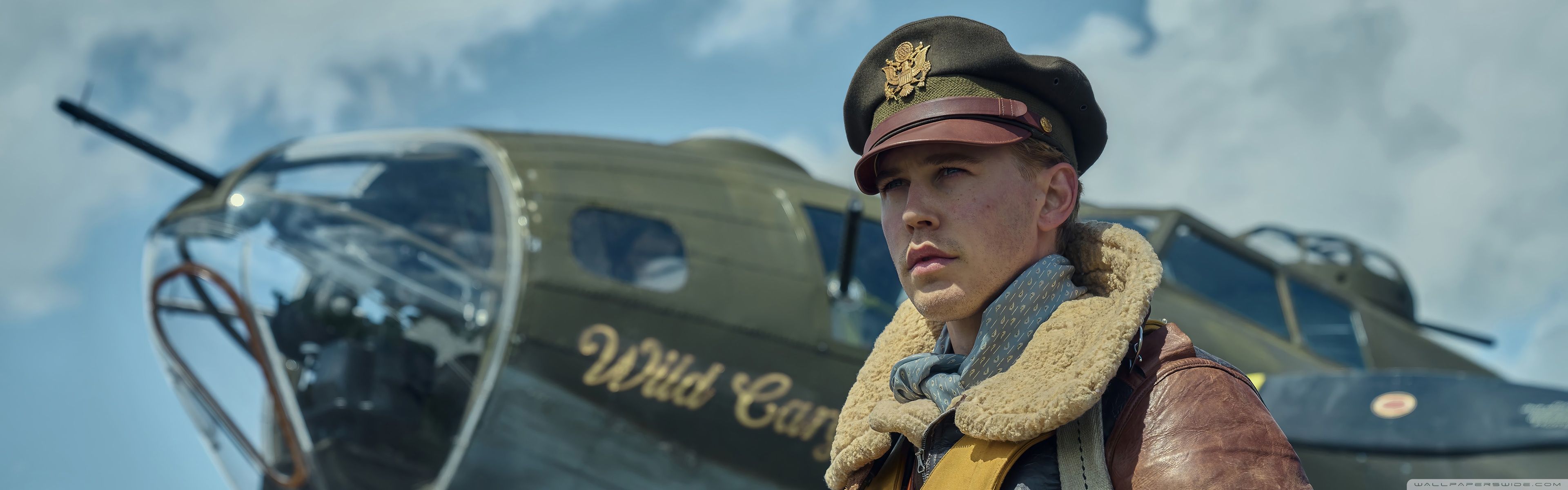 3840x1200 Masters of the Air TV Series, Austin Butler as Major Gale Buck Cleven 4K UHD Wallpaper for UltraHD Desktop and TV : Widescreen and UltraWide Display : Dual Monitor : Smartphone and Tablet Devices