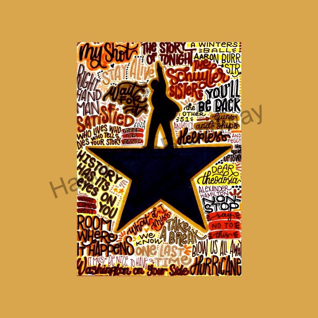 1080x1080 Hamilton Theatre Poster, Broadway Wall Art, Theatre Lover Gift, Music Gift, Home Decor