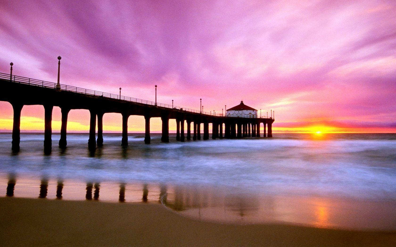 1680x1050 California Beach Wallpaper
