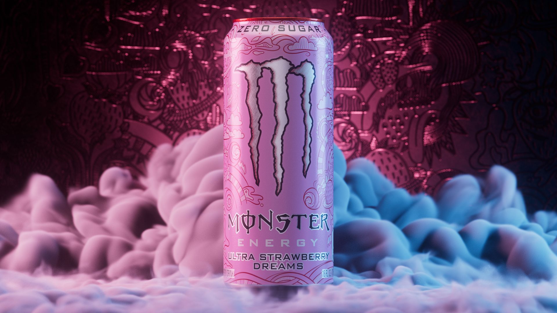 1920x1080 Euphoria In a Can: Monster Ultra Unveils Strawberry Dreams