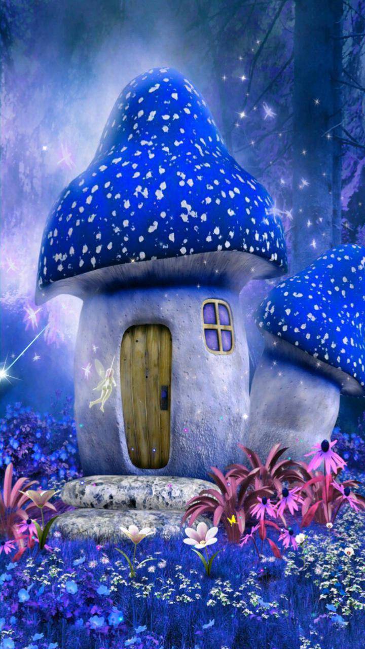 720x1280 Phone wallpaper: Fantasy, House, Cottage, Flower, Forest, Mushroom, Fairy 1299250