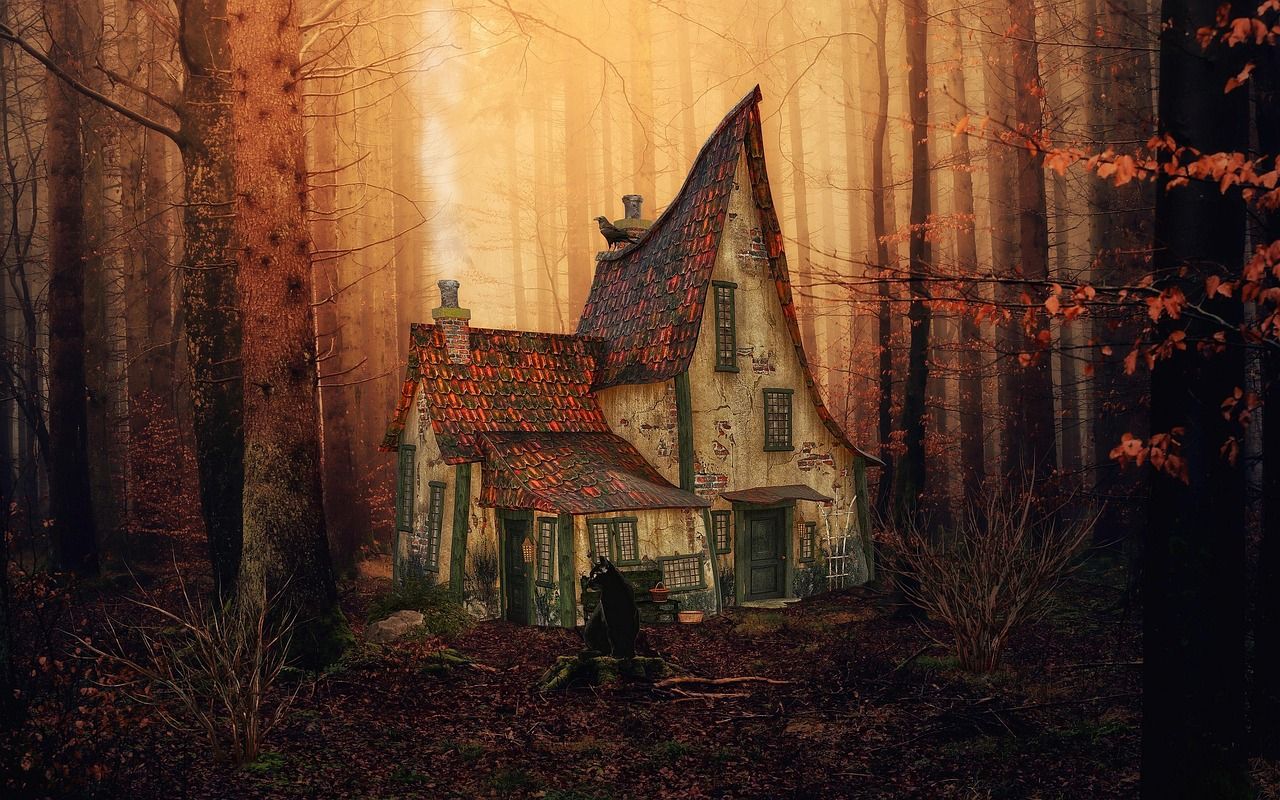 1280x800 Fantasy Hut Forest